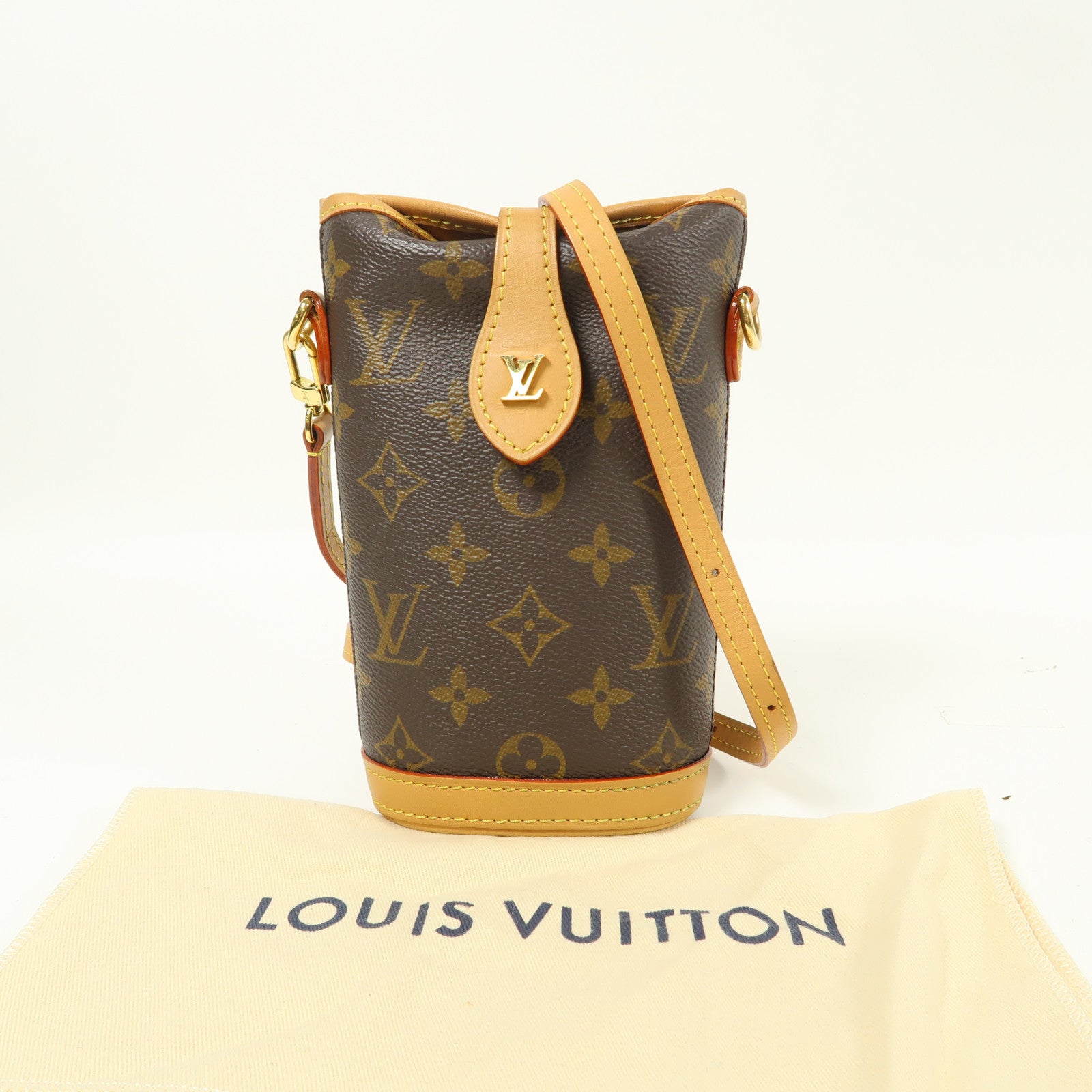 LOUIS VUITTON Monogram Fold Me Pouch金扣肩背袋