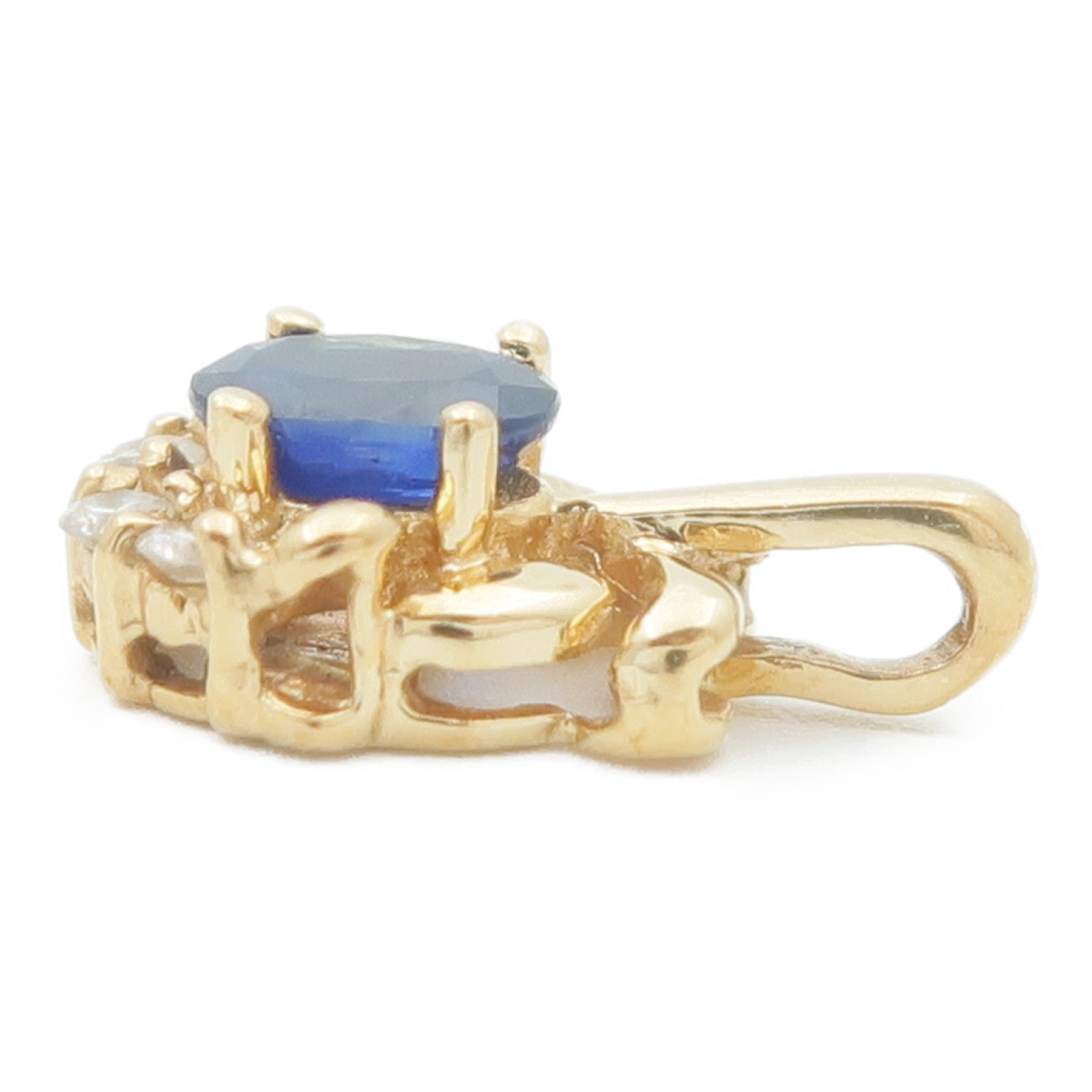 JEWELRY 18K黃金Sapphire Pendant Top藍寶石吊墜