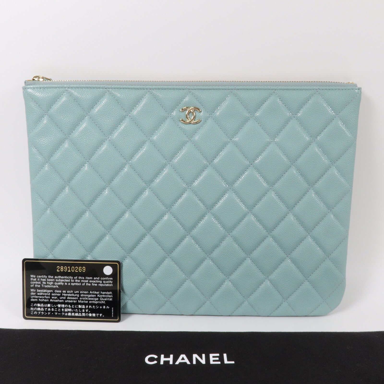 CHANEL 牛皮皮革Pouch手提包