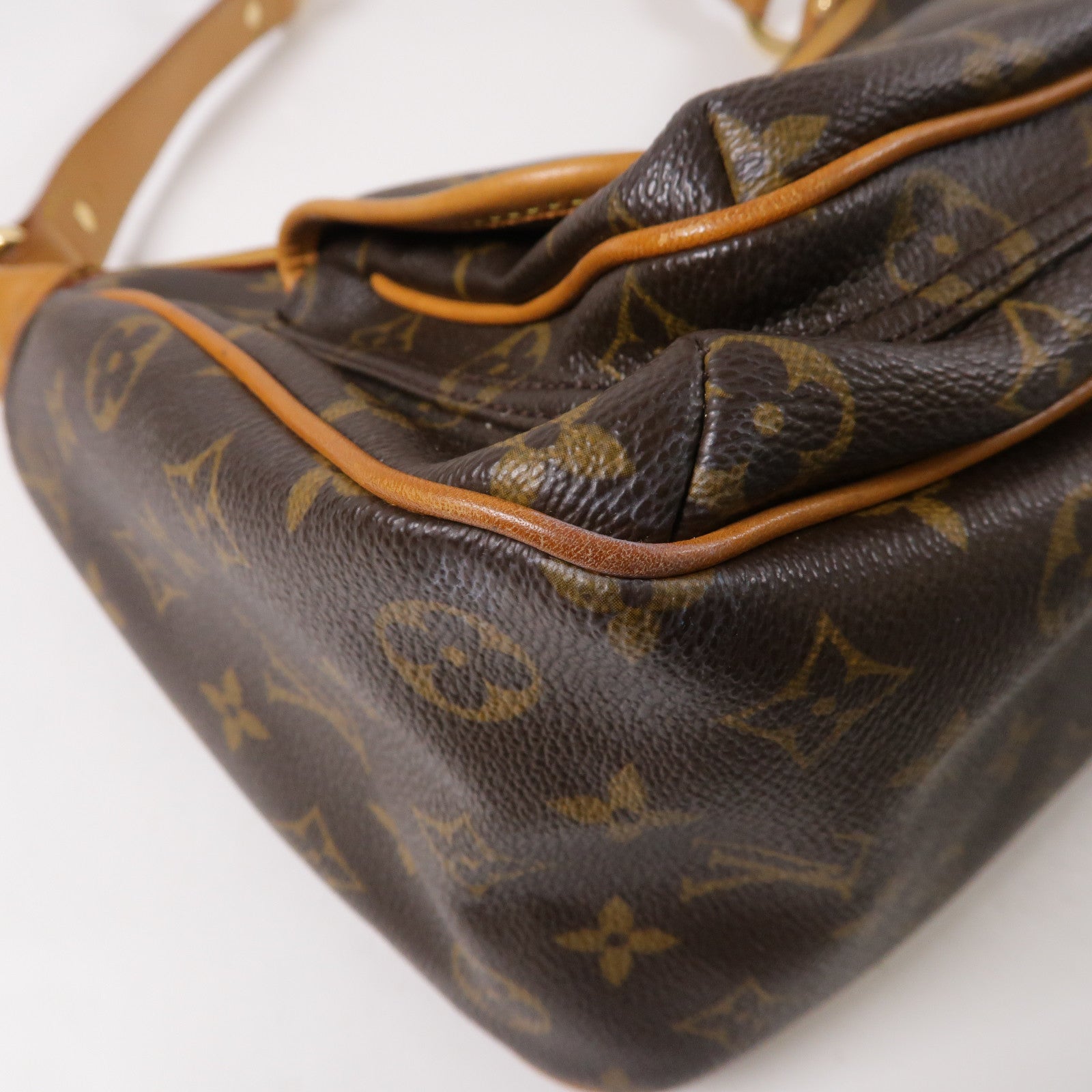 LOUIS VUITTON Monogram Tikal GM金扣肩背袋啡色
