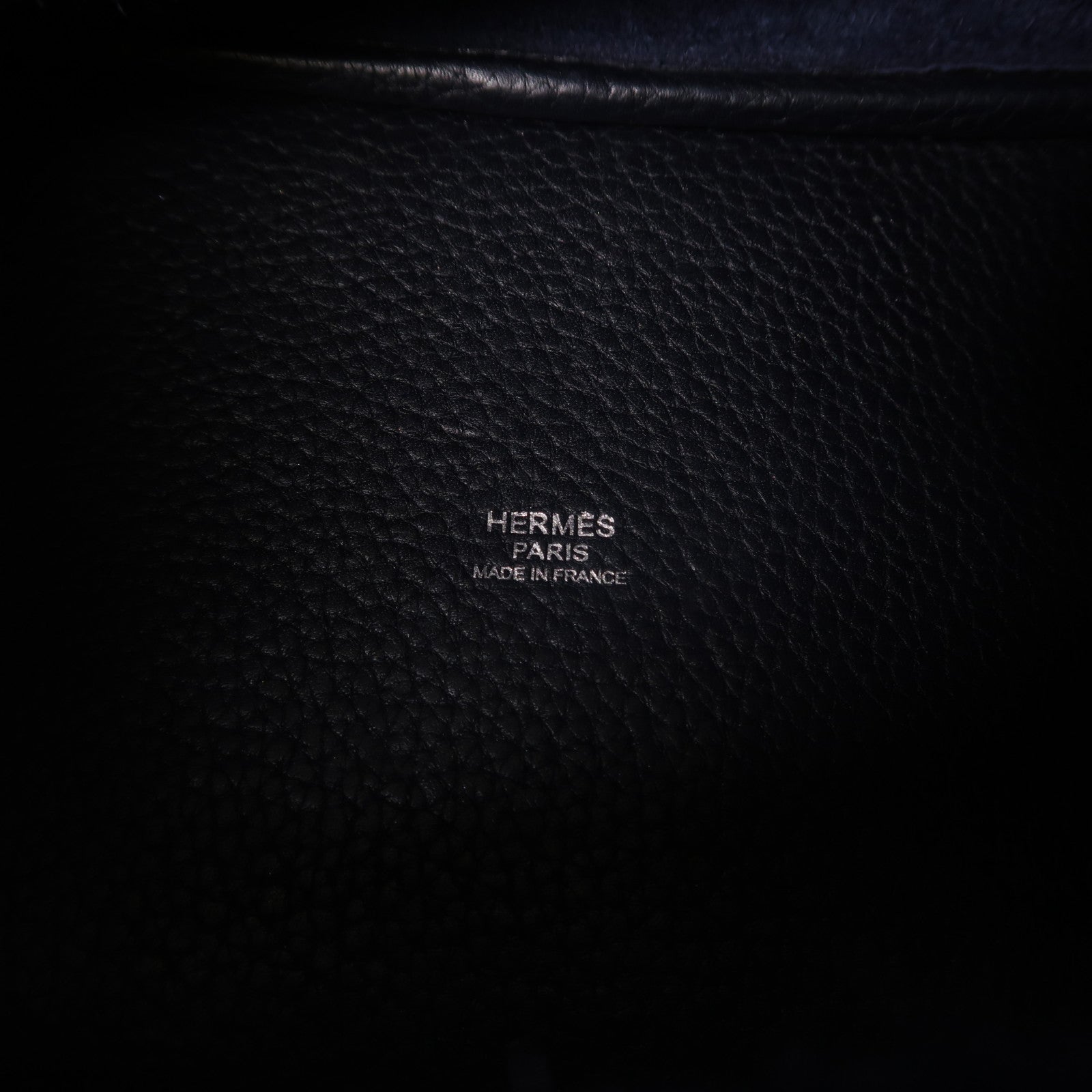 HERMES PHW Picotin Lock 18 PM Handbag Clemence Leather Bleu Nuit
