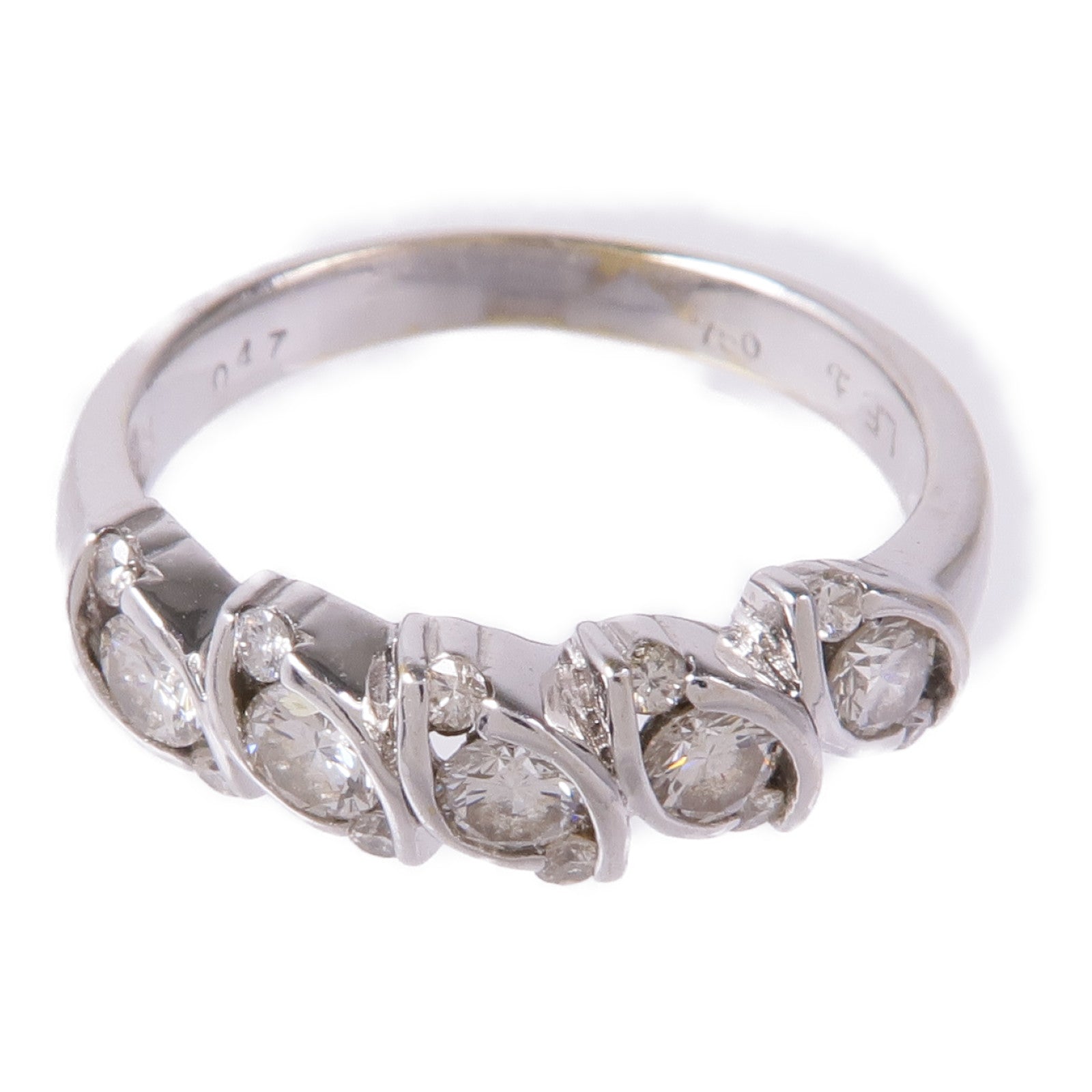 JEWELRY Diamond Ring 18K White Gold US#5.75