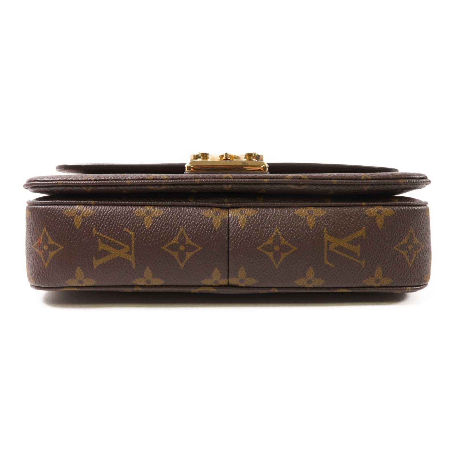 LOUIS VUITTON Monogram Marceau金扣鏈帶肩背袋棕色