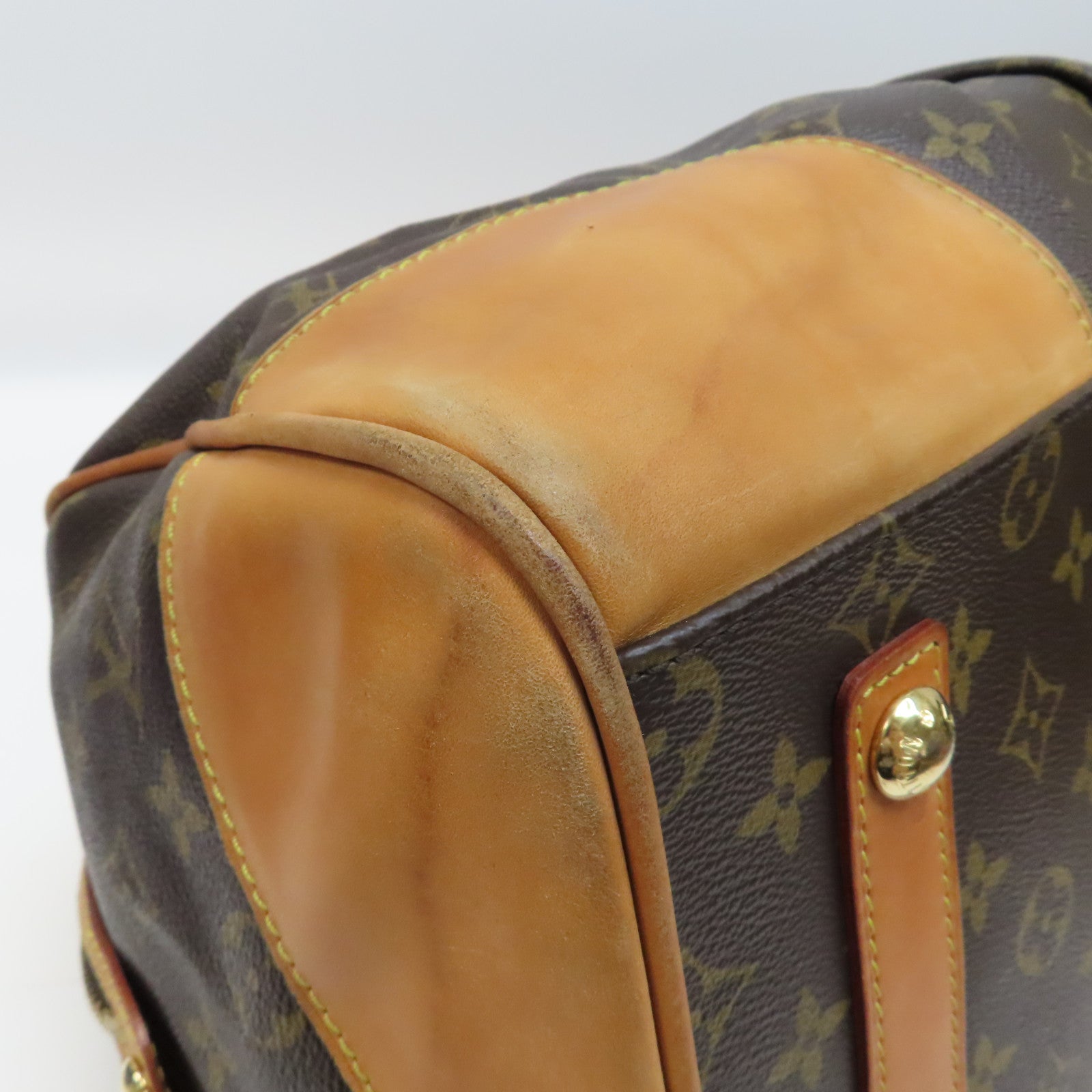 LOUIS VUITTON 【激減優惠】Monogram Stephen Hand Bag金扣手挽肩背兩用袋啡色