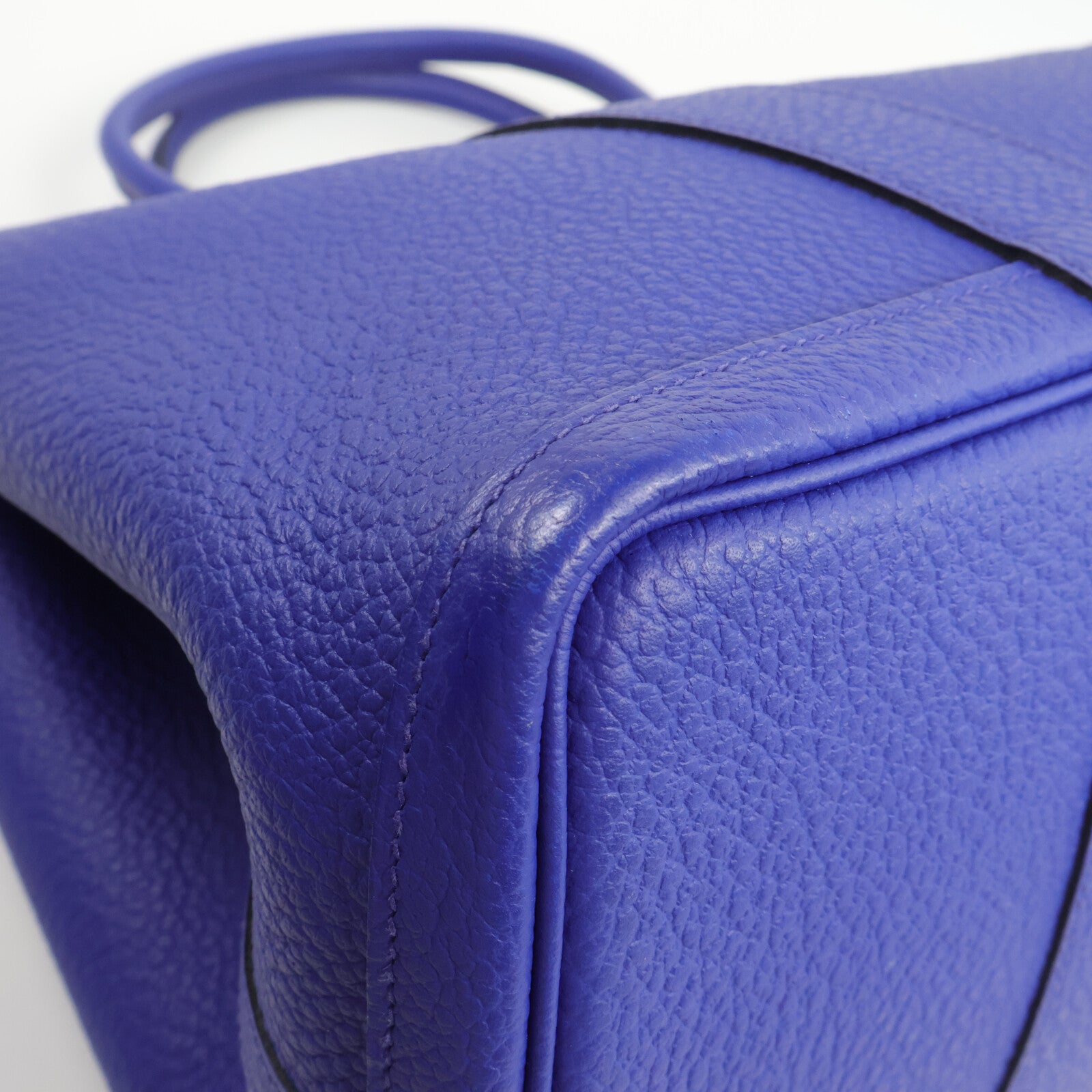 HERMES Negonda皮革GardenParty PM手挽袋Bleu Royal