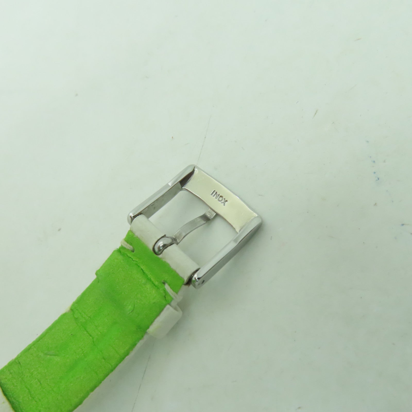 PIAGET Possession皮革帶/18K白金手錶石英機芯銀色