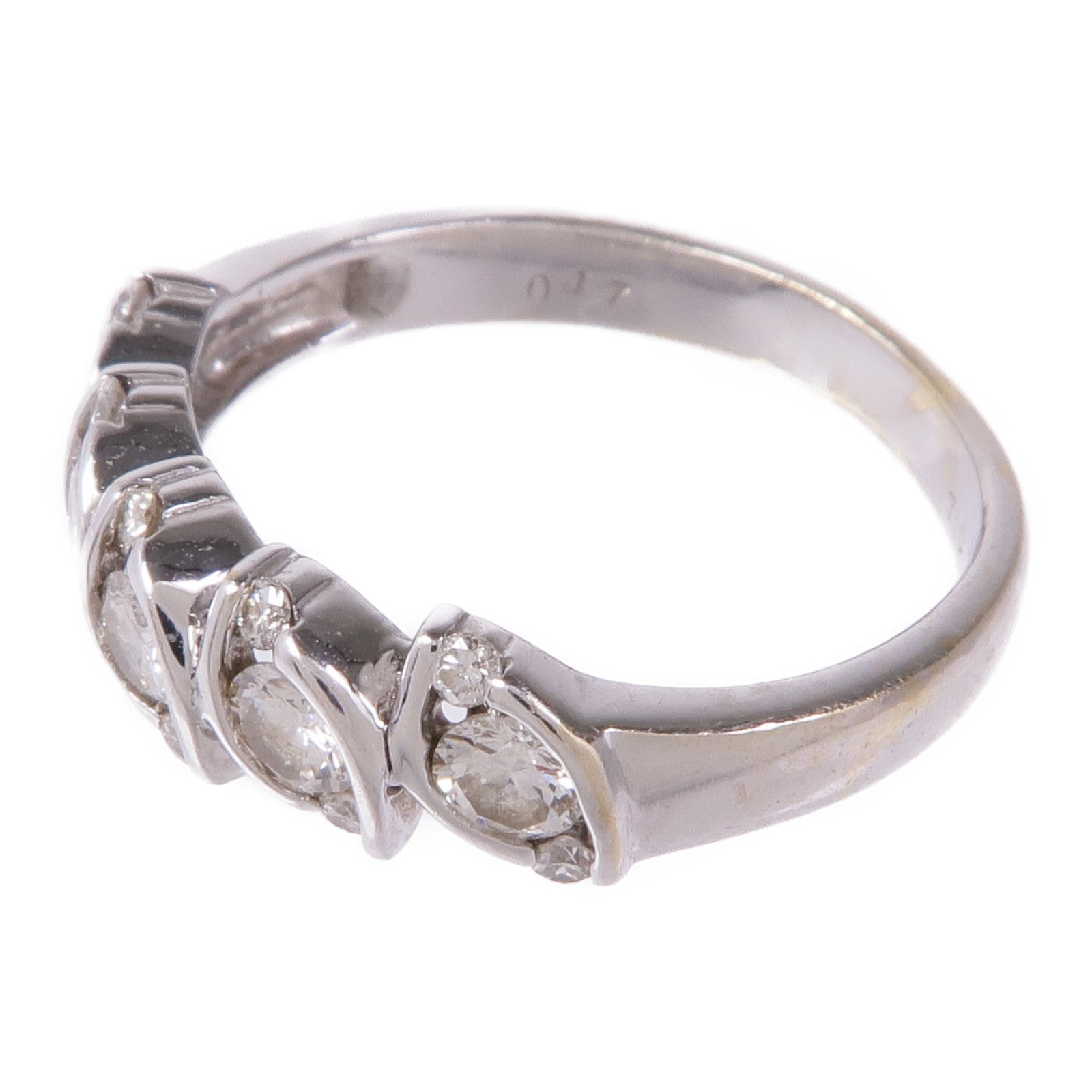 JEWELRY Diamond Ring 18K White Gold US#5.75