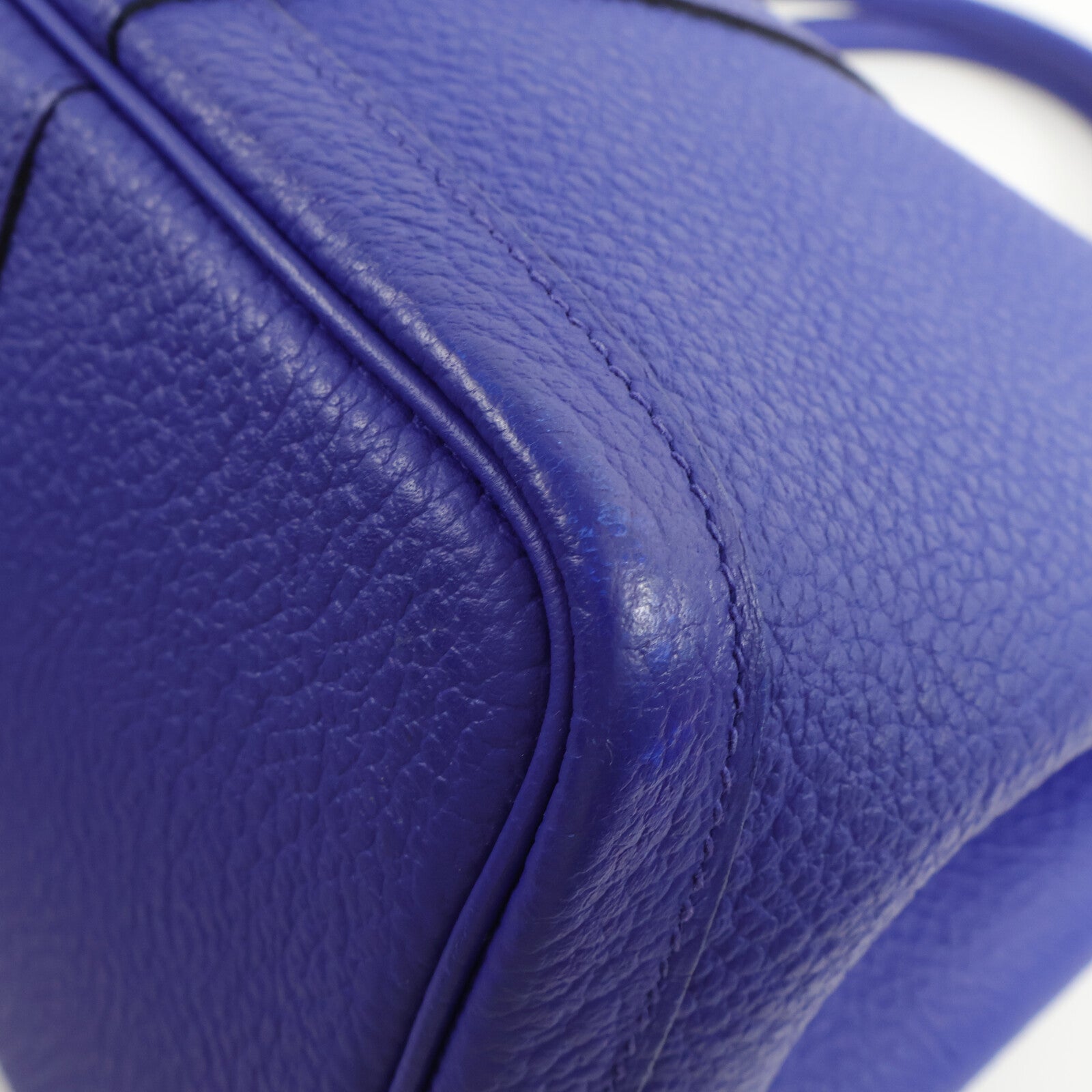HERMES Negonda皮革GardenParty PM手挽袋Bleu Royal
