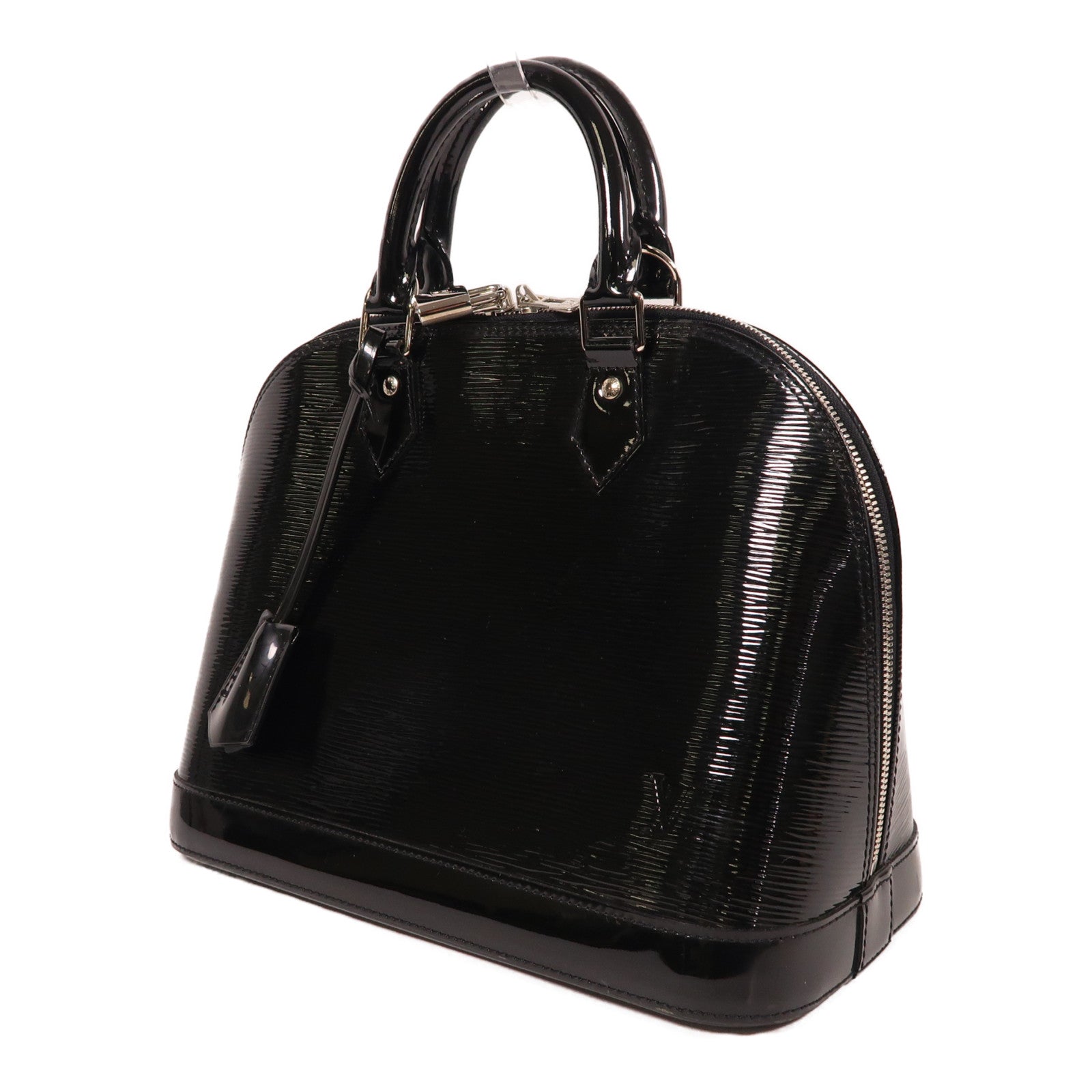 LOUIS VUITTON Epi Electric Alma PM銀扣手挽袋黑色