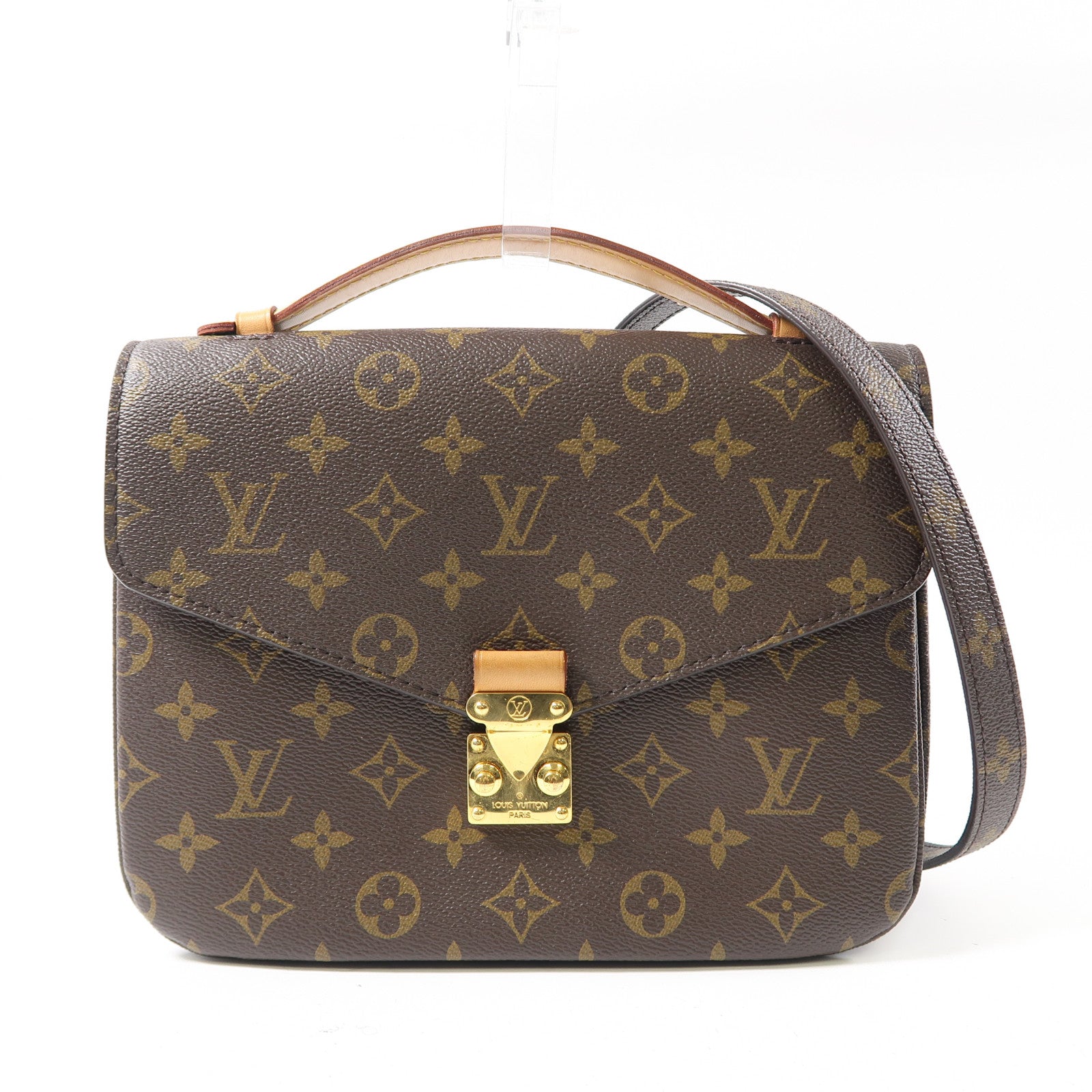 LOUIS VUITTON Monogram Pochette Metis金扣手挽肩背兩用袋啡色