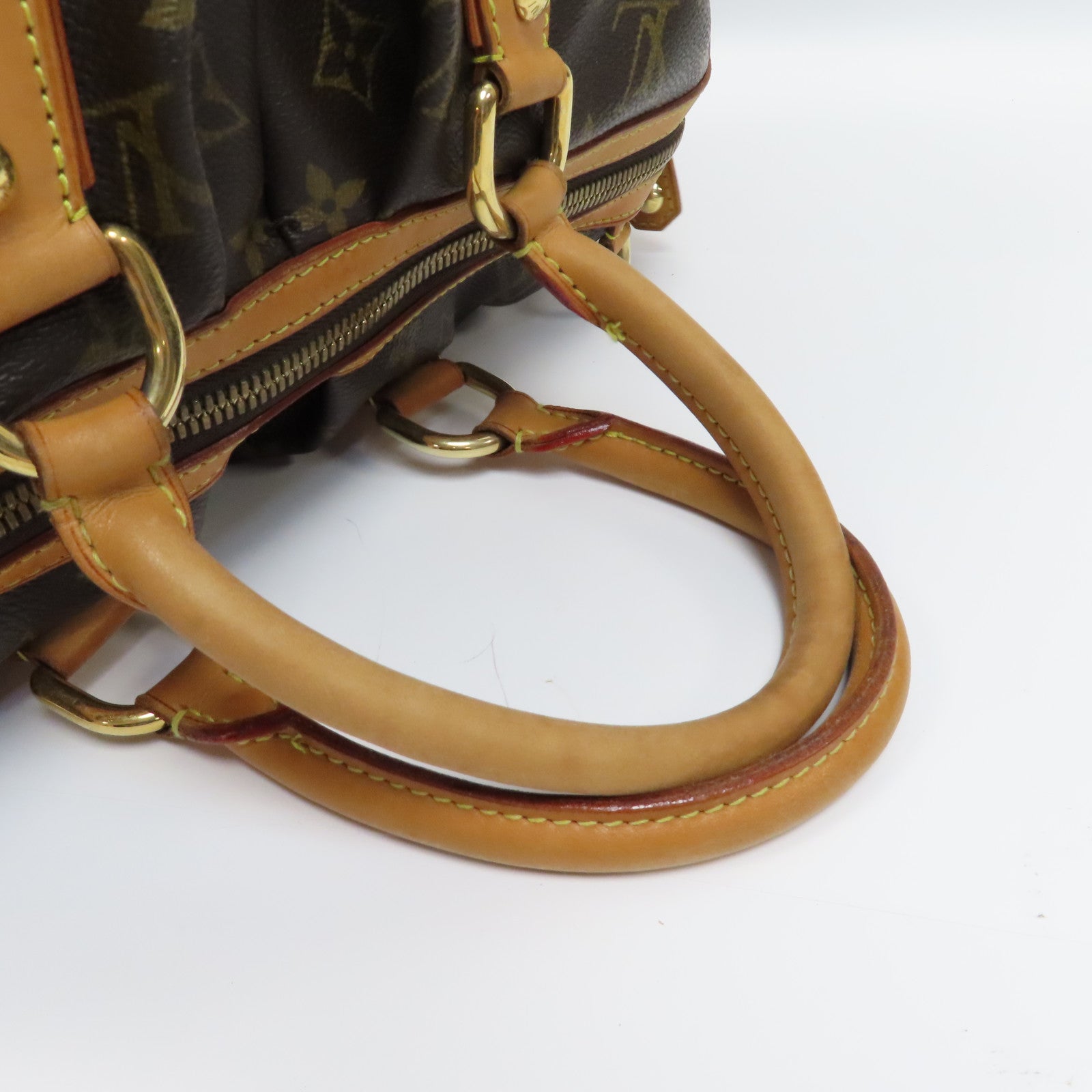 LOUIS VUITTON 【激減優惠】Monogram Stephen Hand Bag金扣手挽肩背兩用袋啡色
