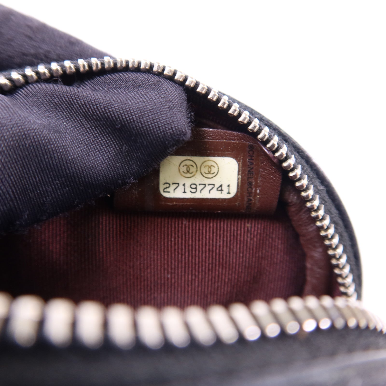 CHANEL 羊皮皮革Coin Case銀扣零錢包