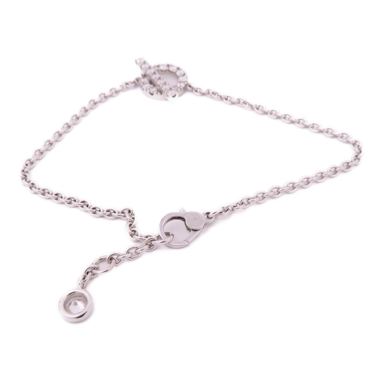 HERMES 18K白金Diamond Finesse Bracelet鑽石手鏈