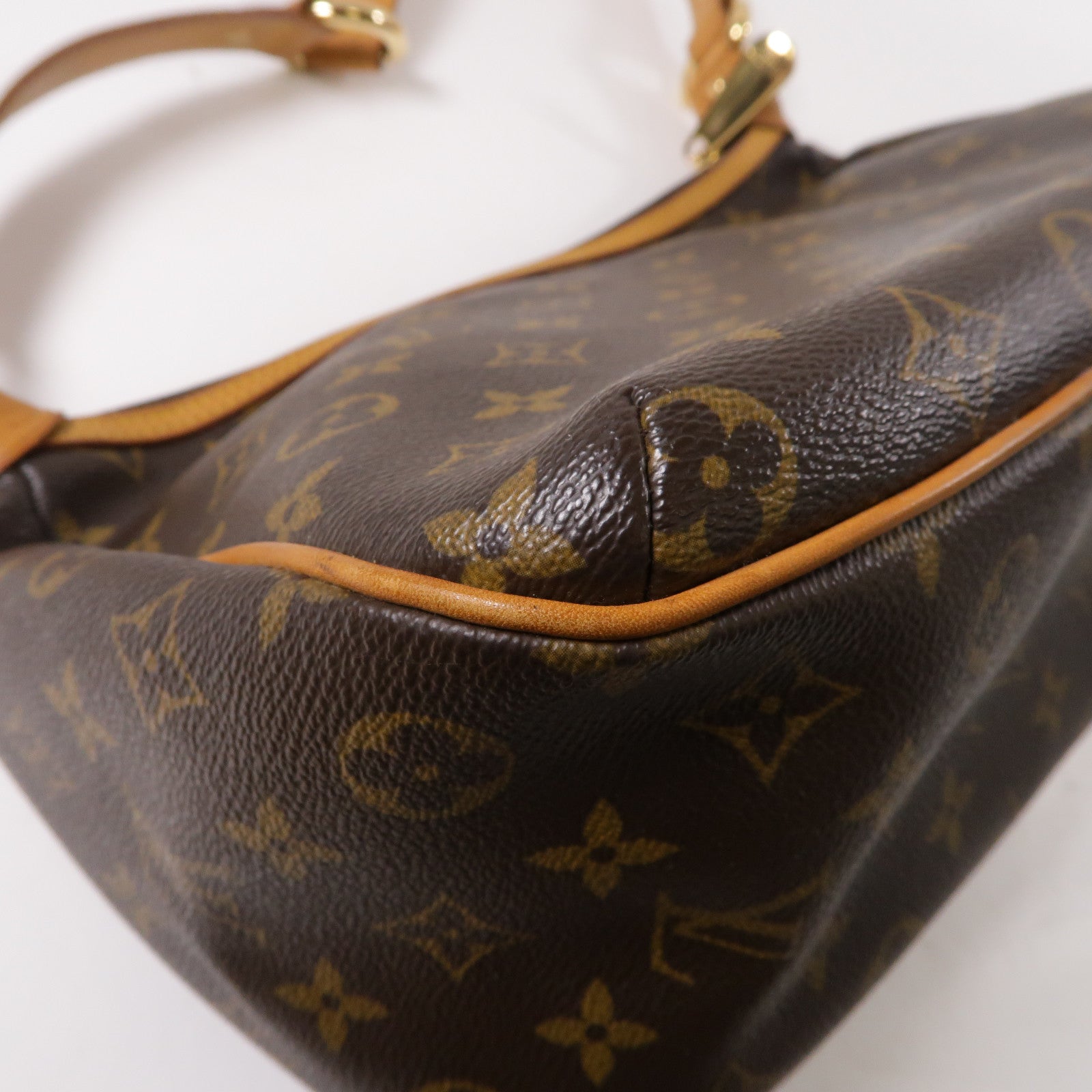 LOUIS VUITTON Monogram Tikal GM金扣肩背袋啡色