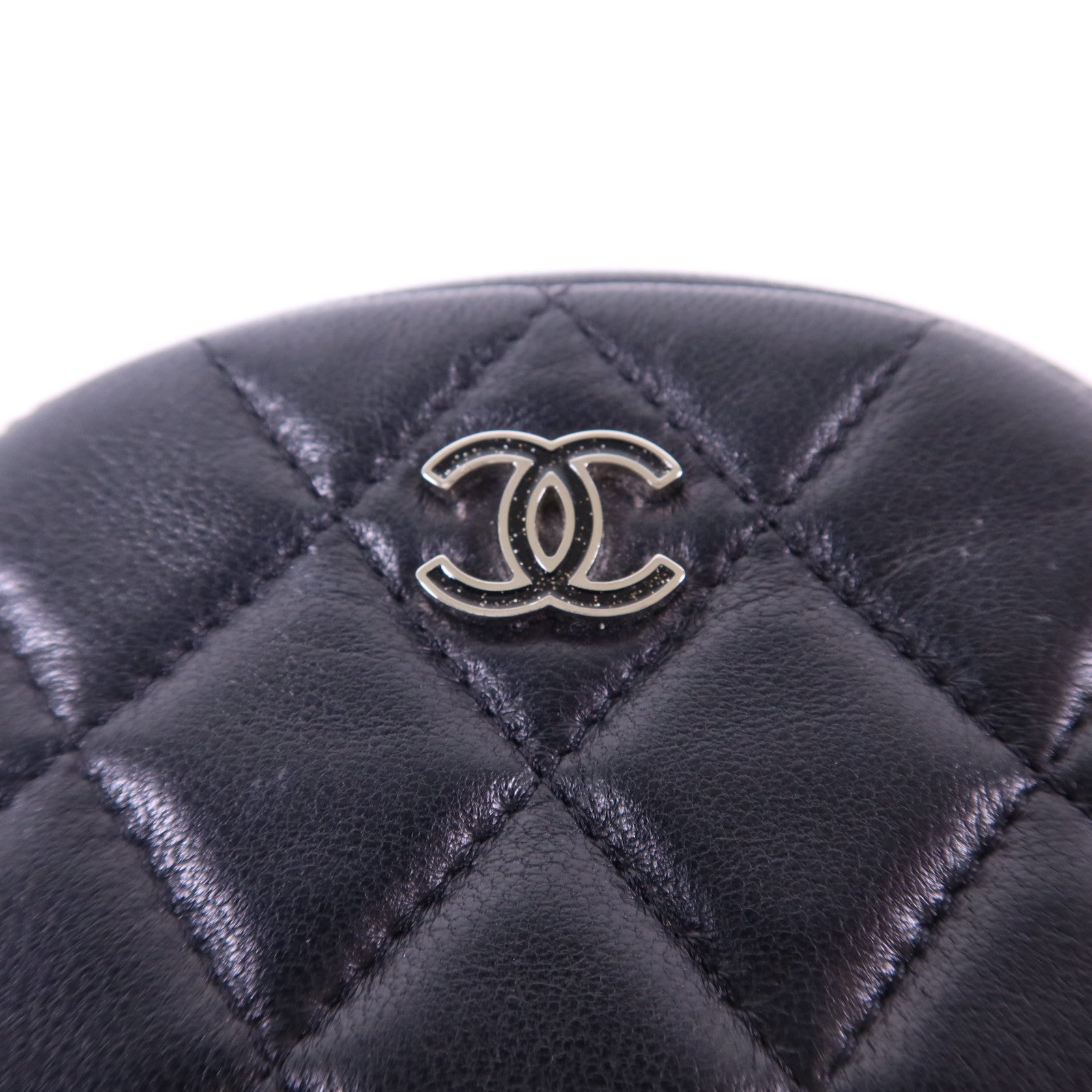 CHANEL 羊皮皮革Coin Case銀扣零錢包