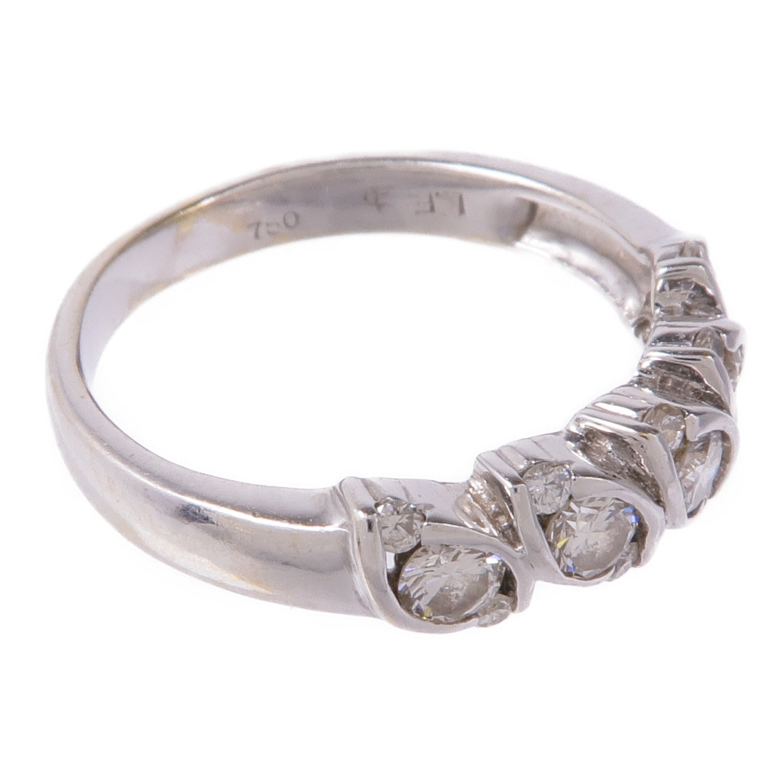 JEWELRY Diamond Ring 18K White Gold US#5.75