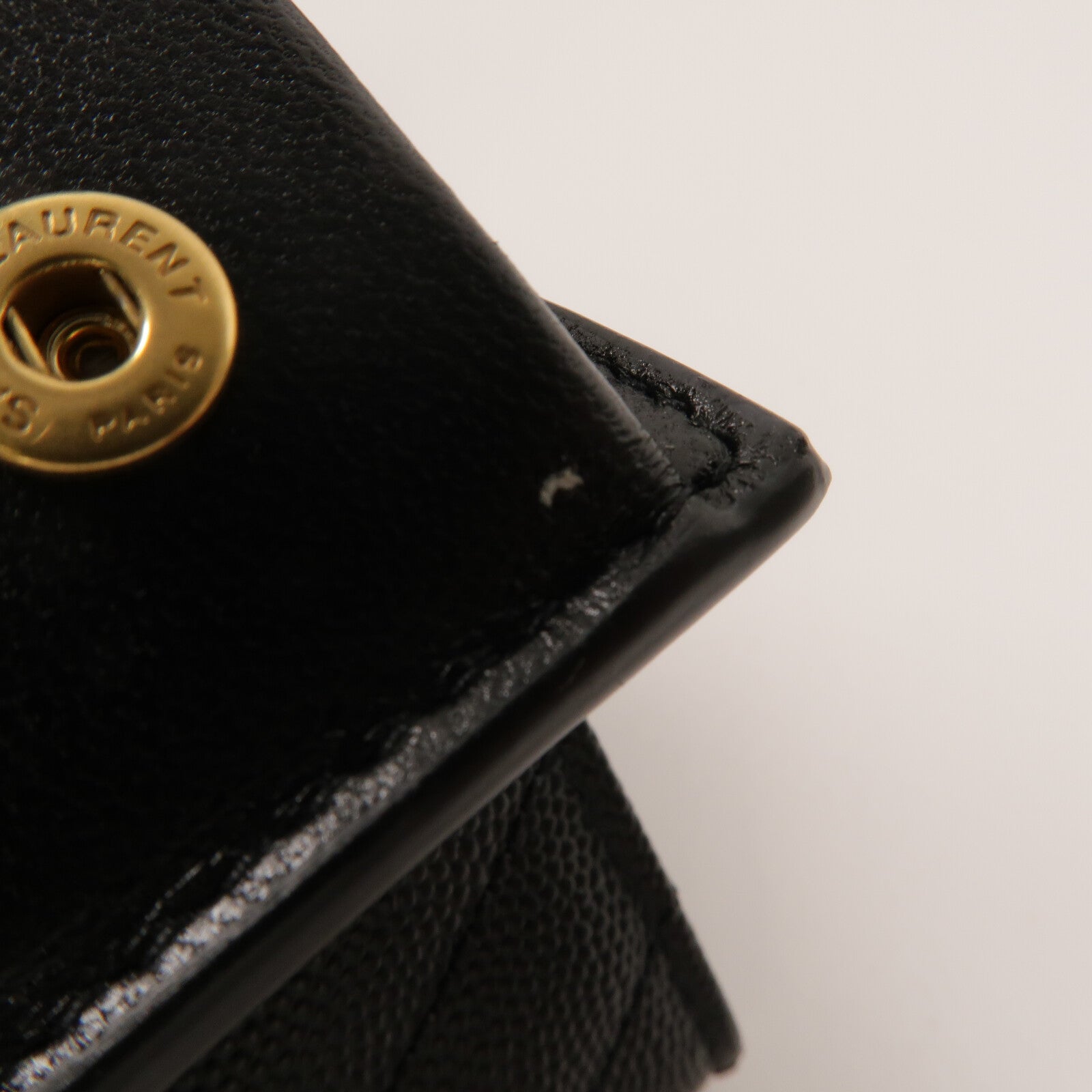 SAINT LAURENT 牛皮皮革Cassandre Matelasse Origami Tiny Wallet錢包