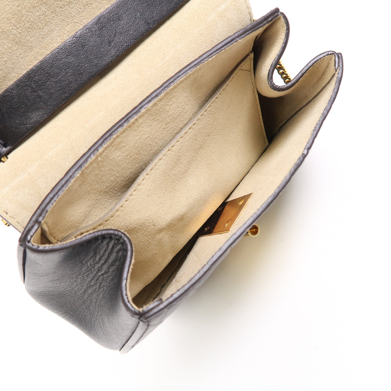 Chloe 牛皮皮革Shoulder Bag金扣鏈帶肩背袋