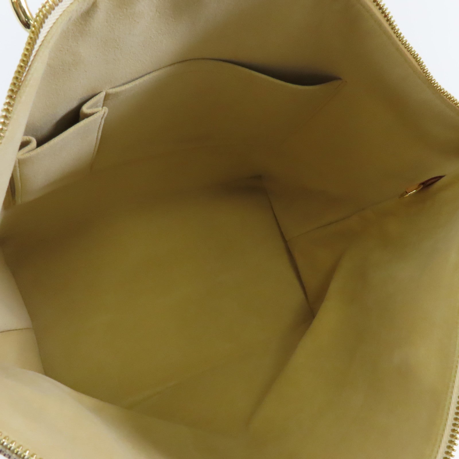 LOUIS VUITTON Damier Azur Saleya MM金扣肩背袋白色