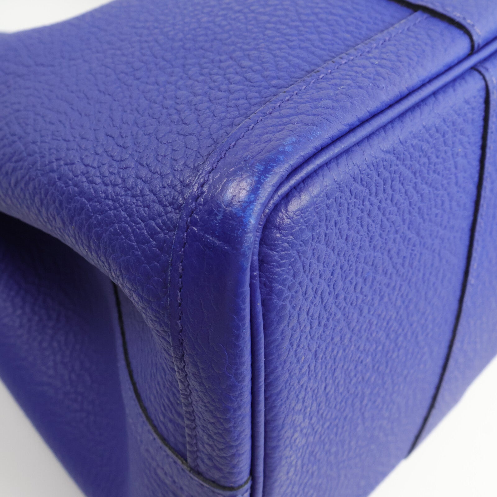 HERMES Negonda皮革GardenParty PM手挽袋Bleu Royal