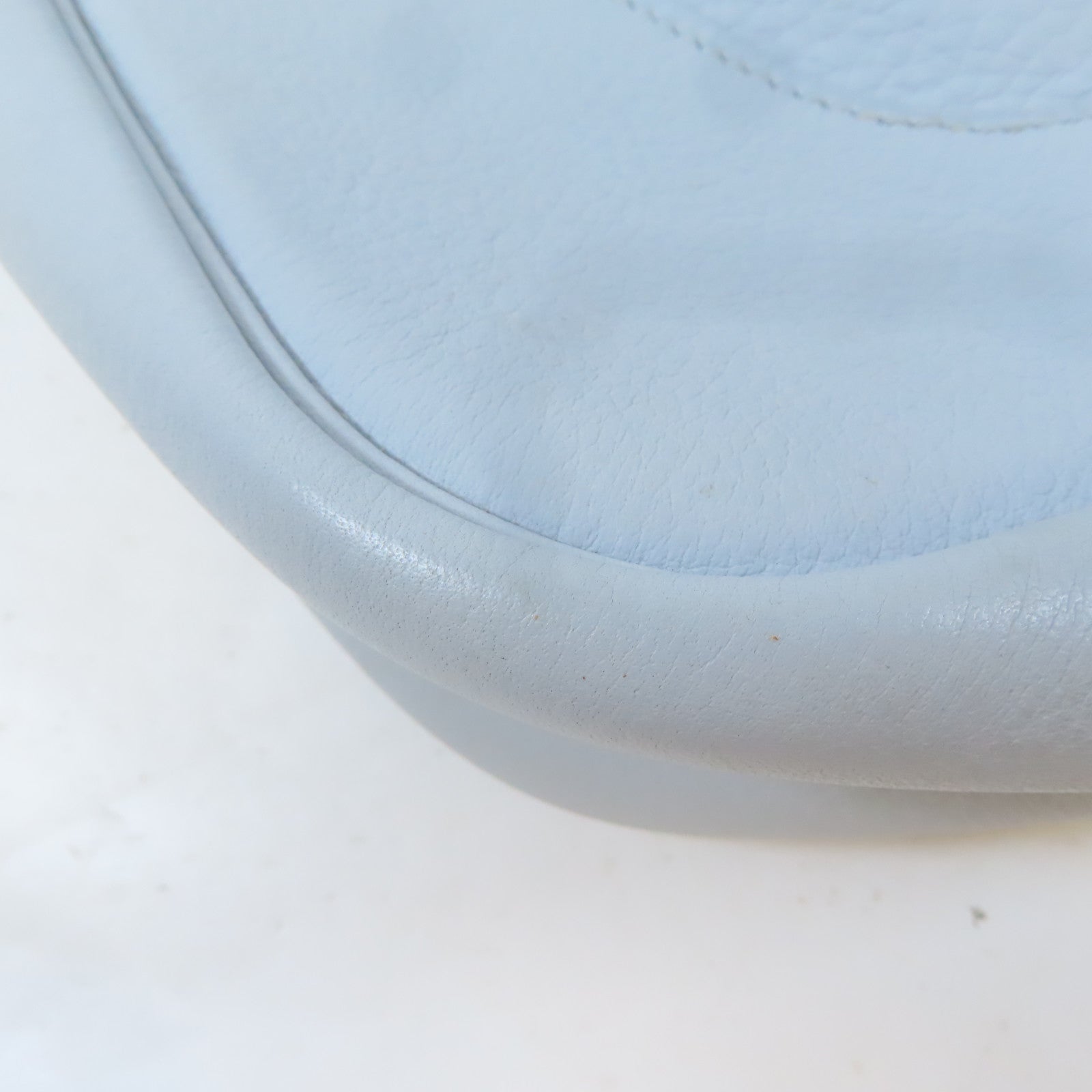 HERMES 【激減優惠】Clemence皮革Trim 35銀扣肩背袋Bleu Glacier淺藍色