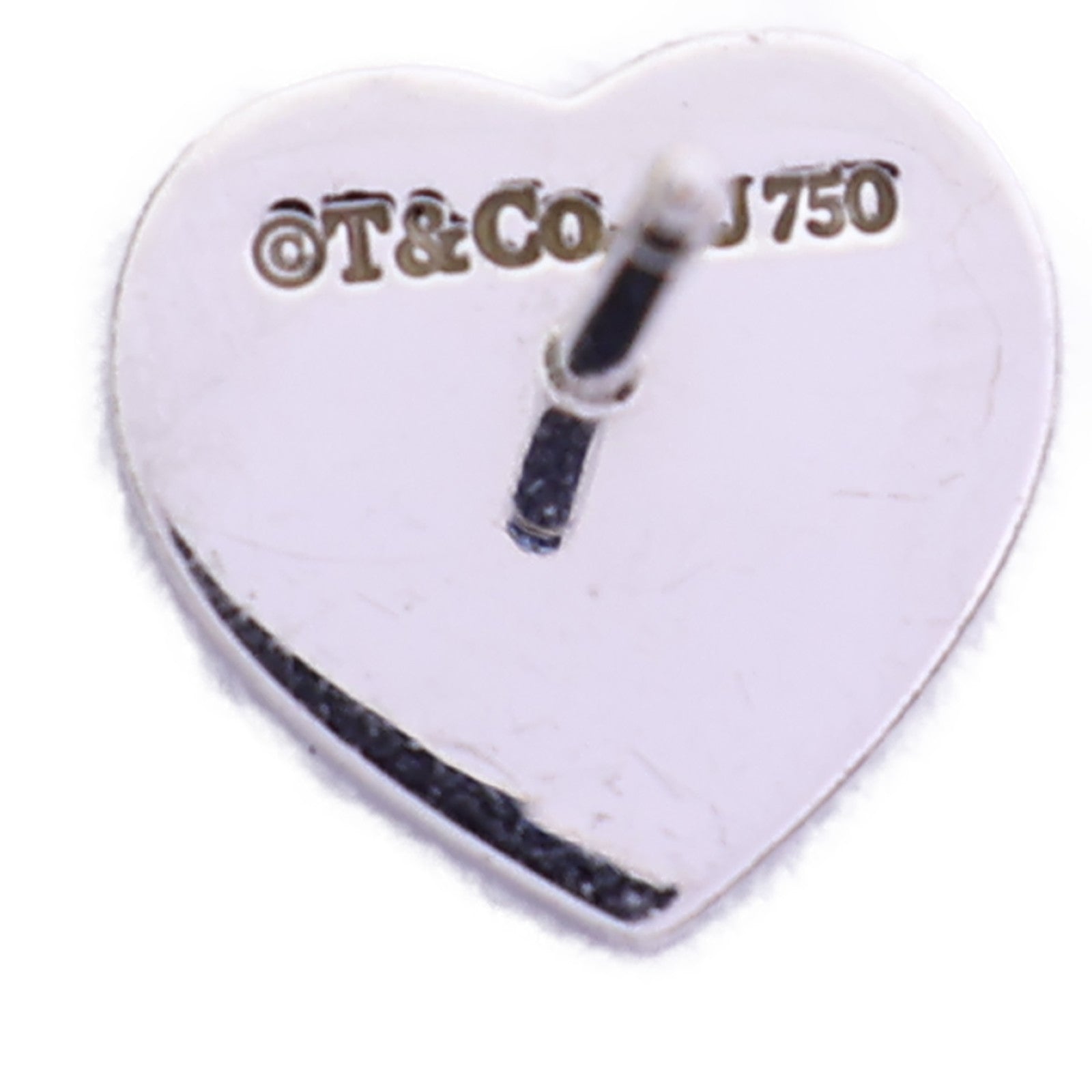 TIFFANY＆CO 18K白金Return To Tiffany Heart Tag鑽石耳環