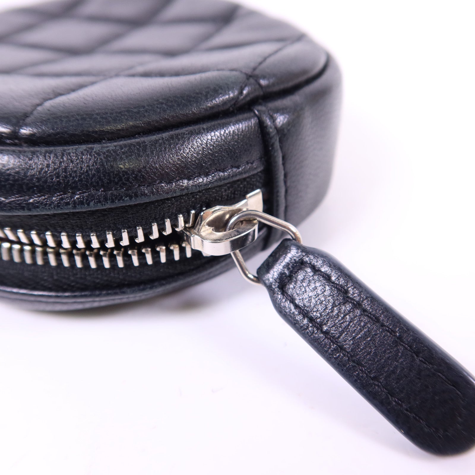 CHANEL 羊皮皮革Coin Case銀扣零錢包