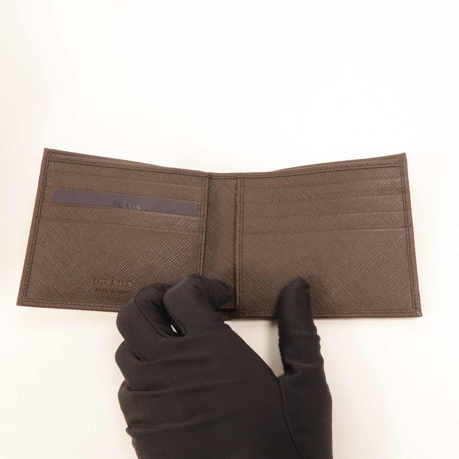 PRADA Saffiano皮革Fold Wallet錢包