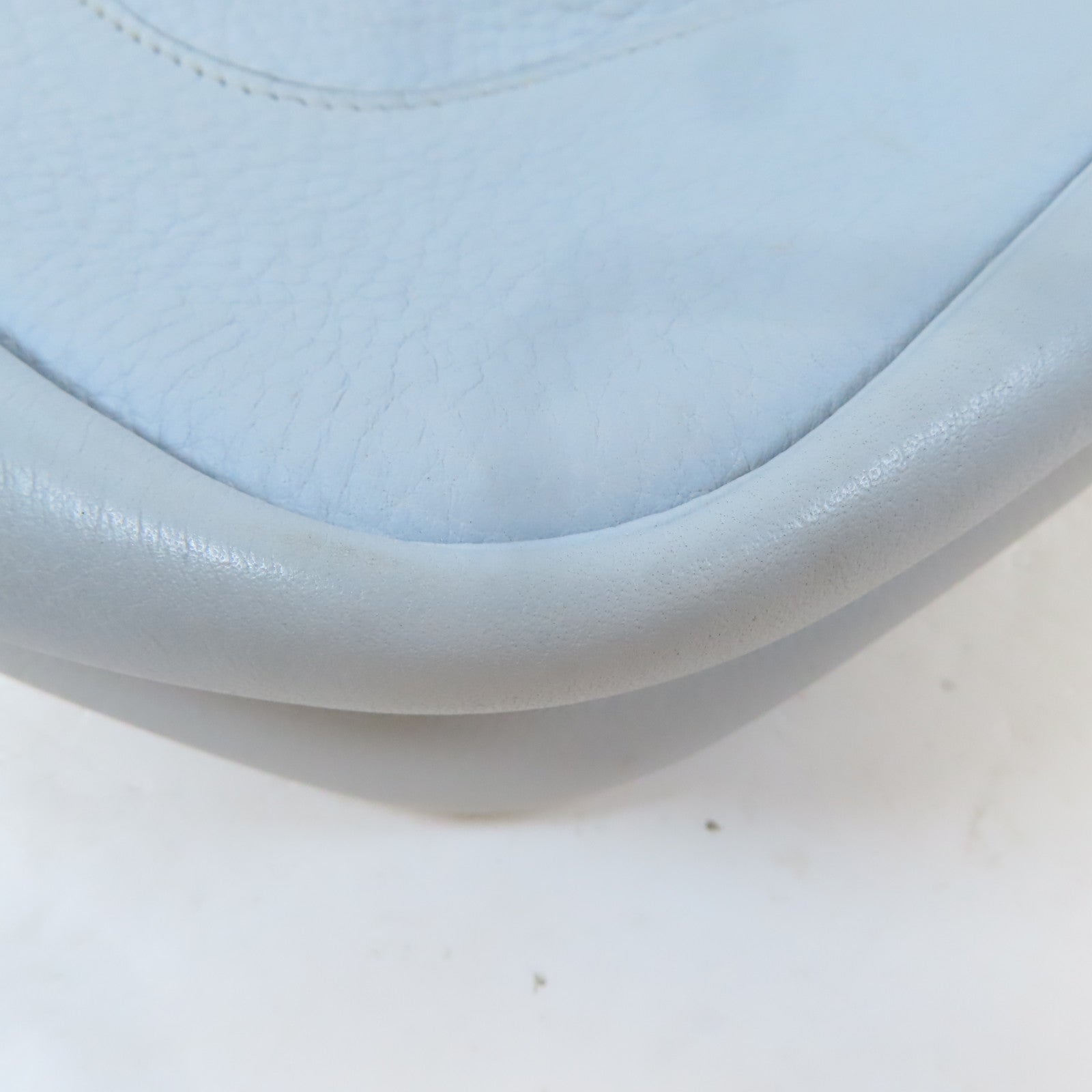HERMES 【激減優惠】Clemence皮革Trim 35銀扣肩背袋Bleu Glacier淺藍色