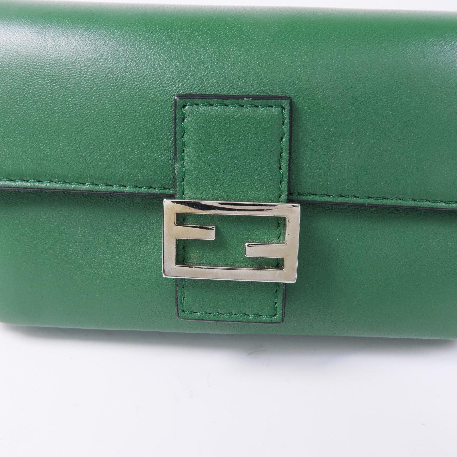 FENDI 牛皮皮革2 Way Shoulder銀扣手挽肩背兩用袋