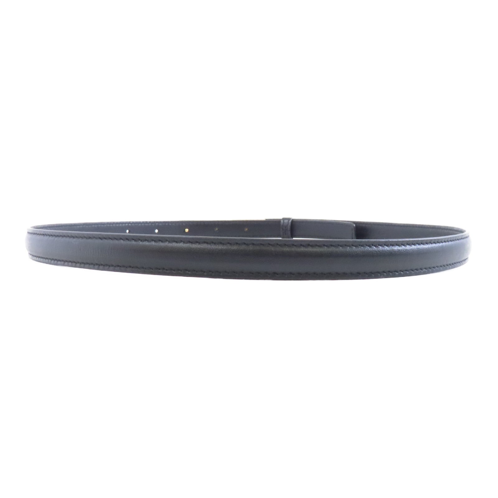 Dior 牛皮皮革Belt 75cm金扣皮帶黑色