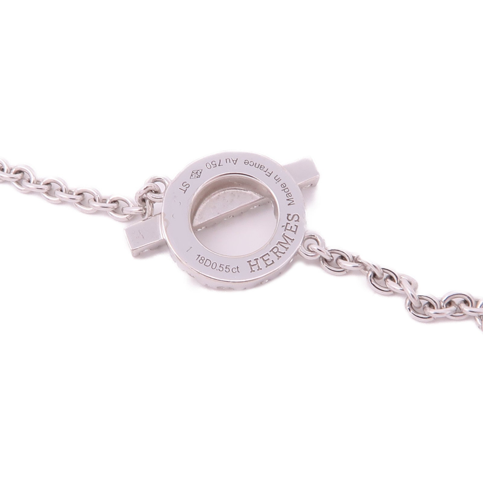 HERMES 18K白金Diamond Finesse Bracelet鑽石手鏈