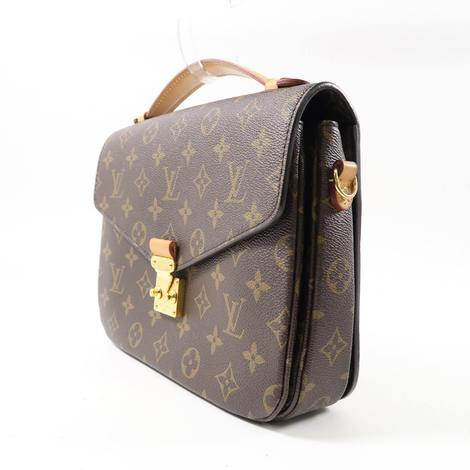 LOUIS VUITTON Monogram Pochette Metis金扣手挽肩背兩用袋啡色