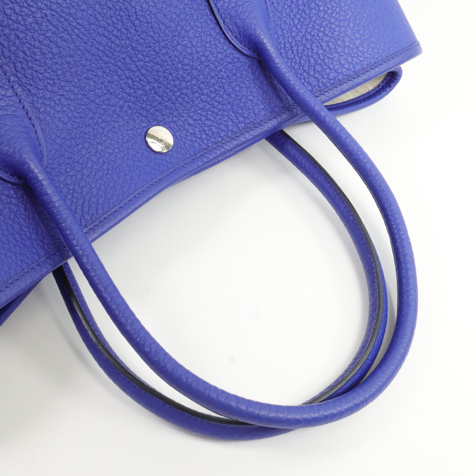 HERMES Negonda皮革GardenParty PM手挽袋Bleu Royal