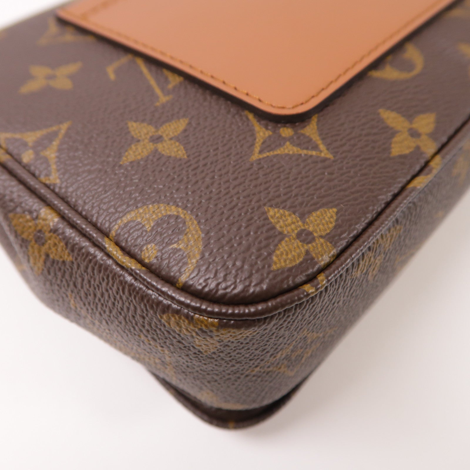 LOUIS VUITTON Monogram Marceau金扣鏈帶肩背袋棕色