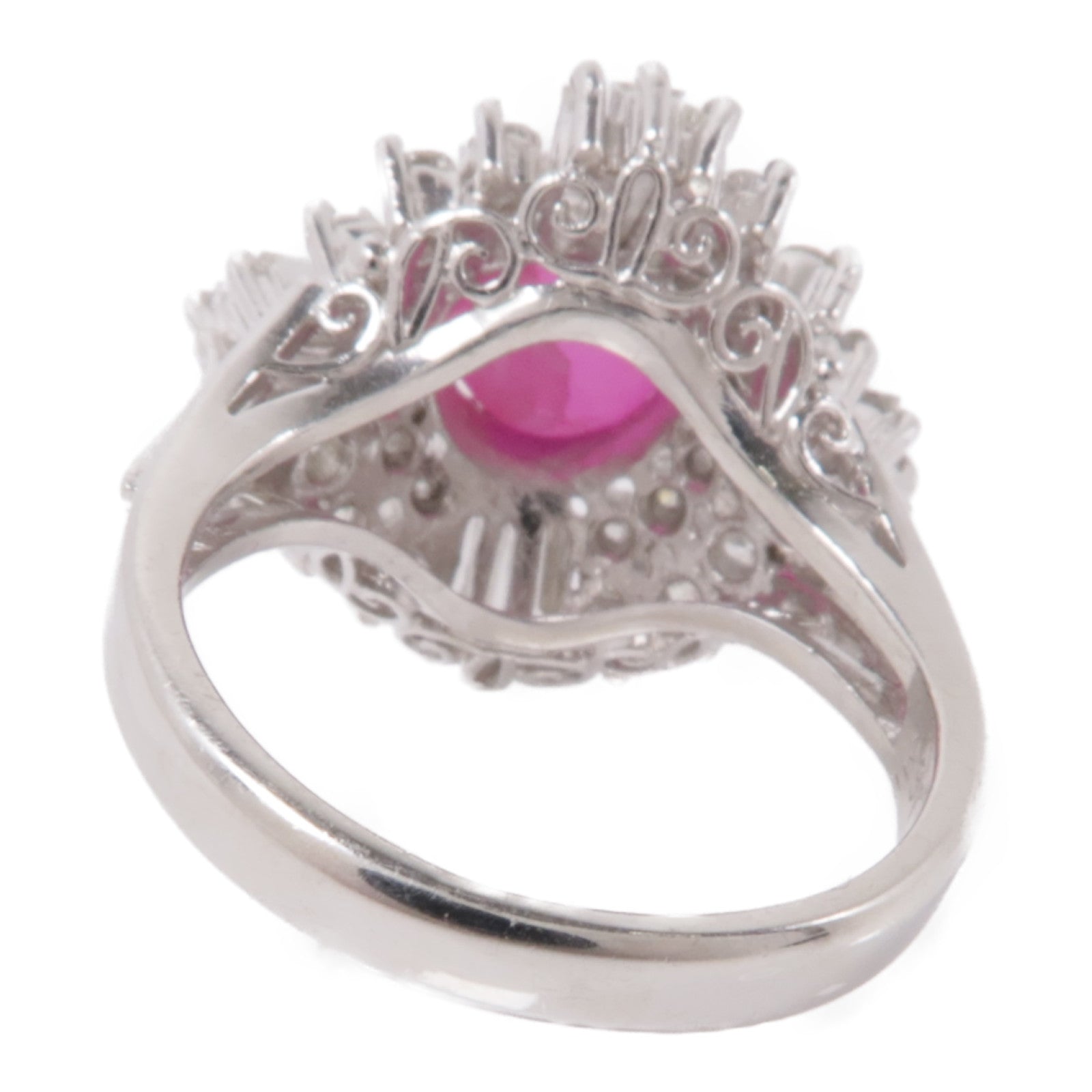 JEWELRY Ruby Diamond Ring Accessories US#4 PT900 Platinum