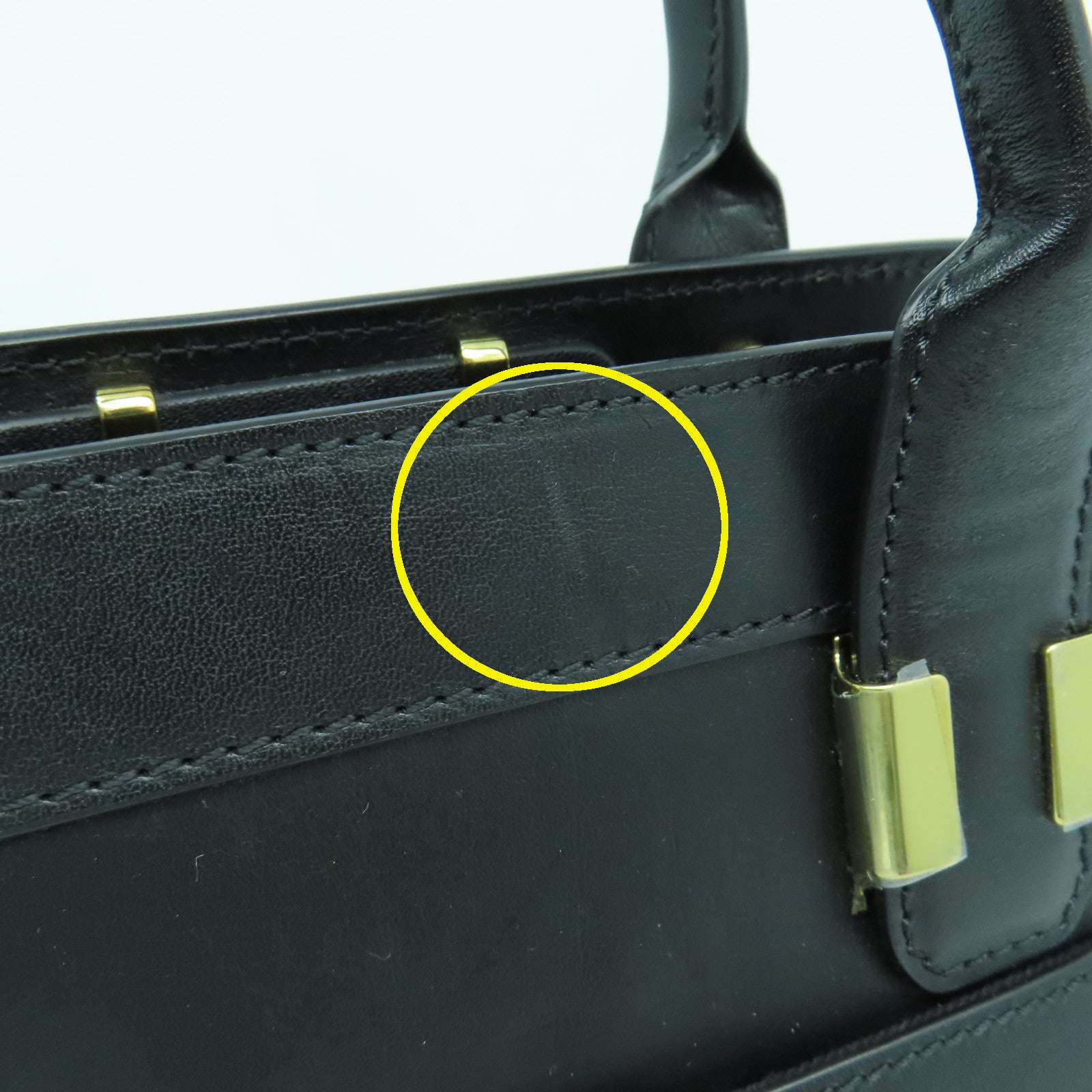 Chloe 牛皮皮革2 Way Shoulder金扣手挽肩背兩用袋黑色
