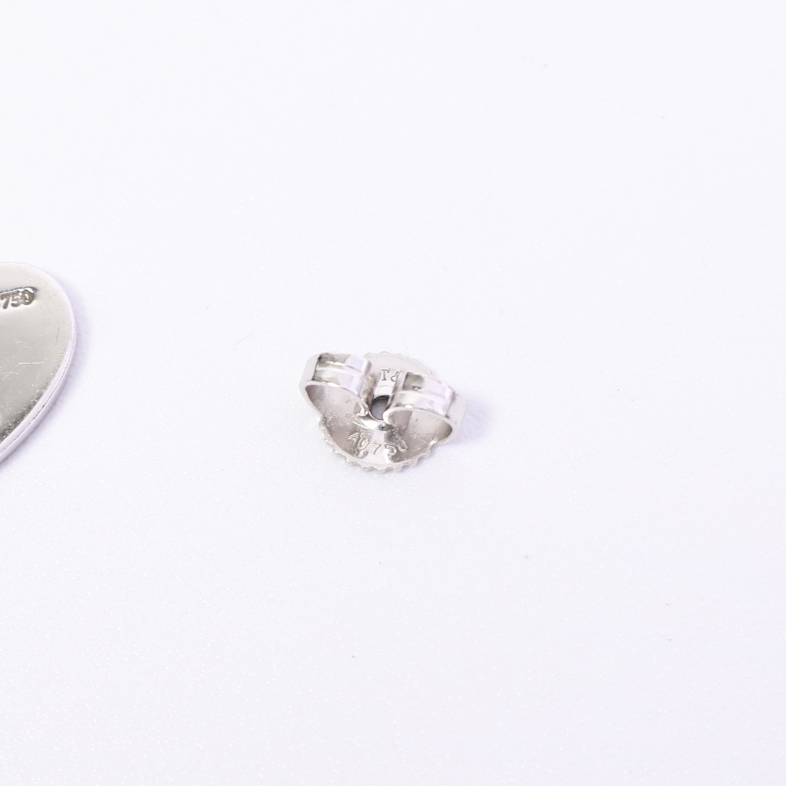 TIFFANY＆CO 18K白金Return To Tiffany Heart Tag鑽石耳環