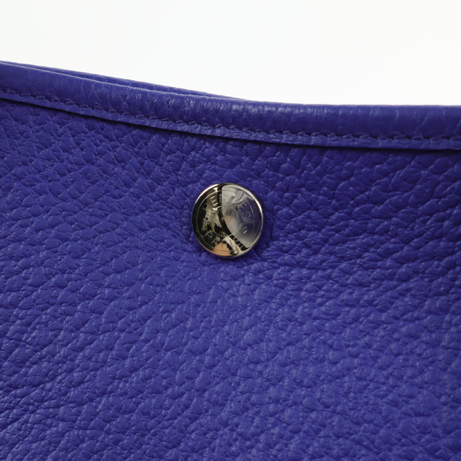 HERMES Negonda皮革GardenParty PM手挽袋Bleu Royal