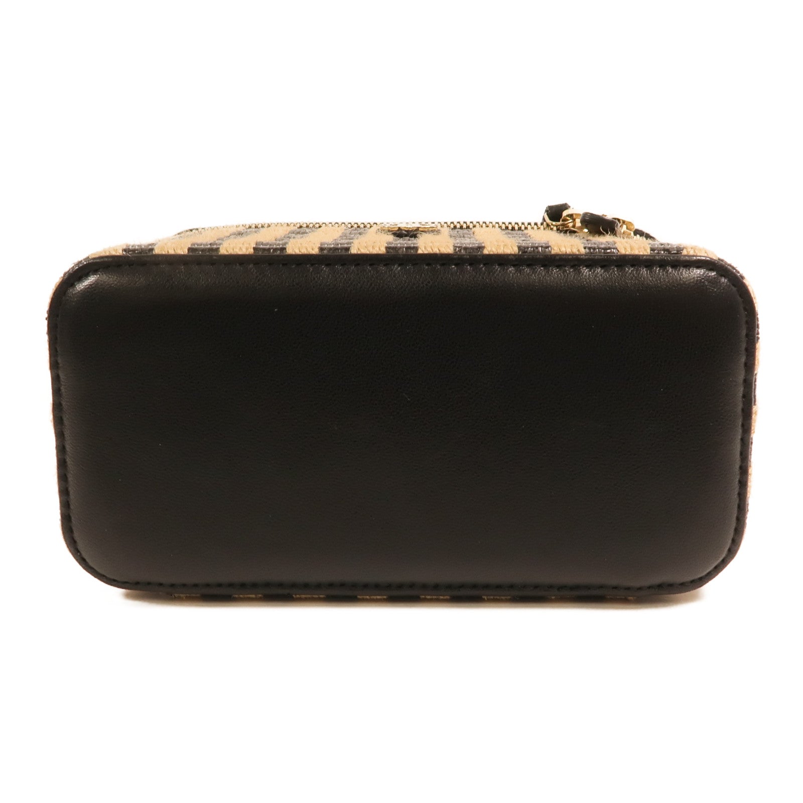 CHANEL Raffia Vanity Case金扣鏈帶肩背袋