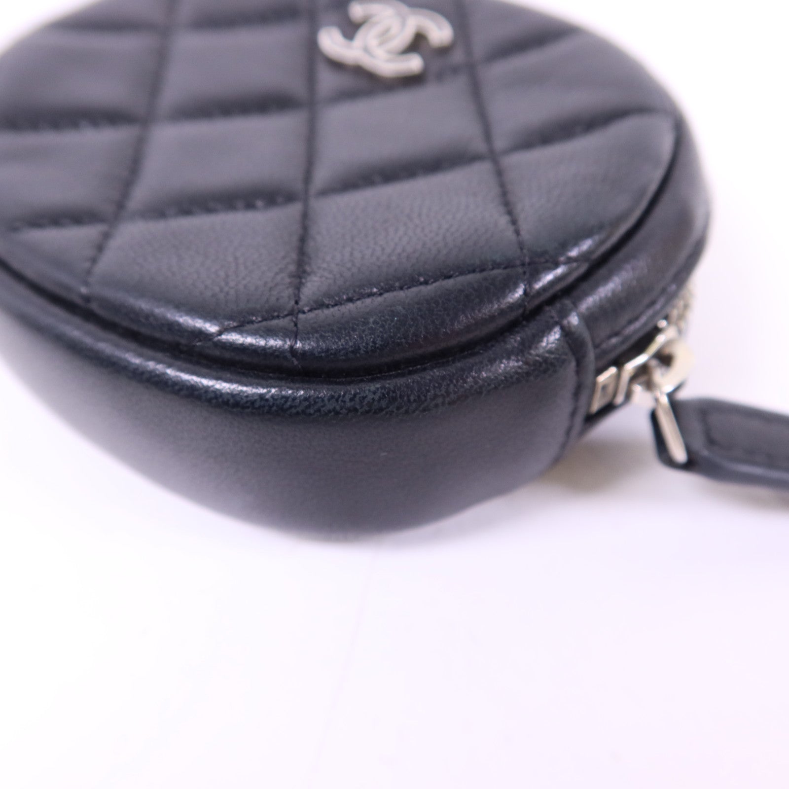 CHANEL 羊皮皮革Coin Case銀扣零錢包