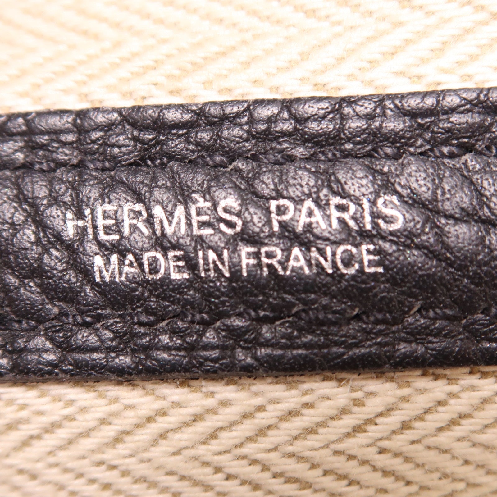 HERMES Negonda皮革Garden Party TPM銀扣手挽袋Noir