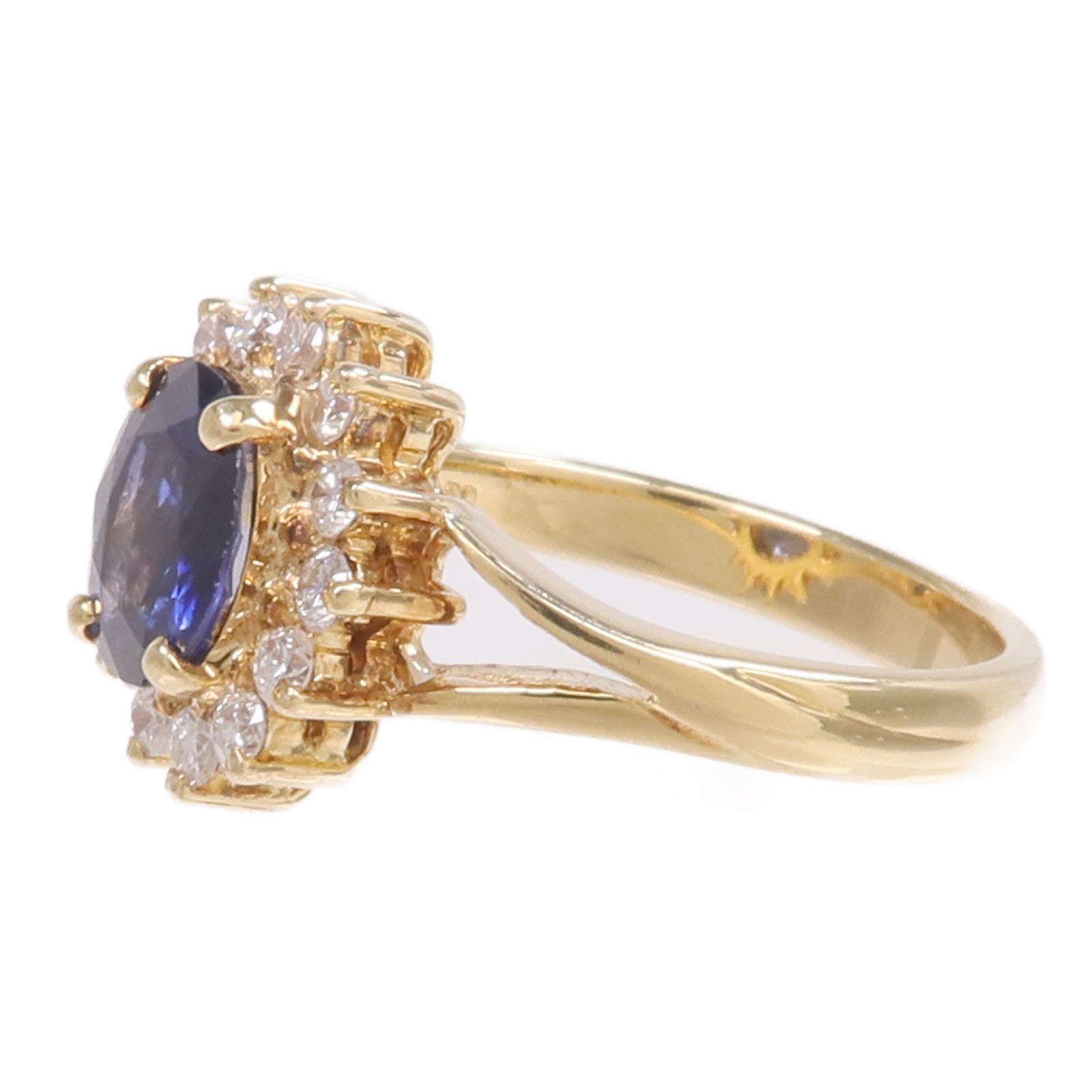 JEWELRY 18K黃金Sapphire Diamond Ring藍寶石/鑽石戒指