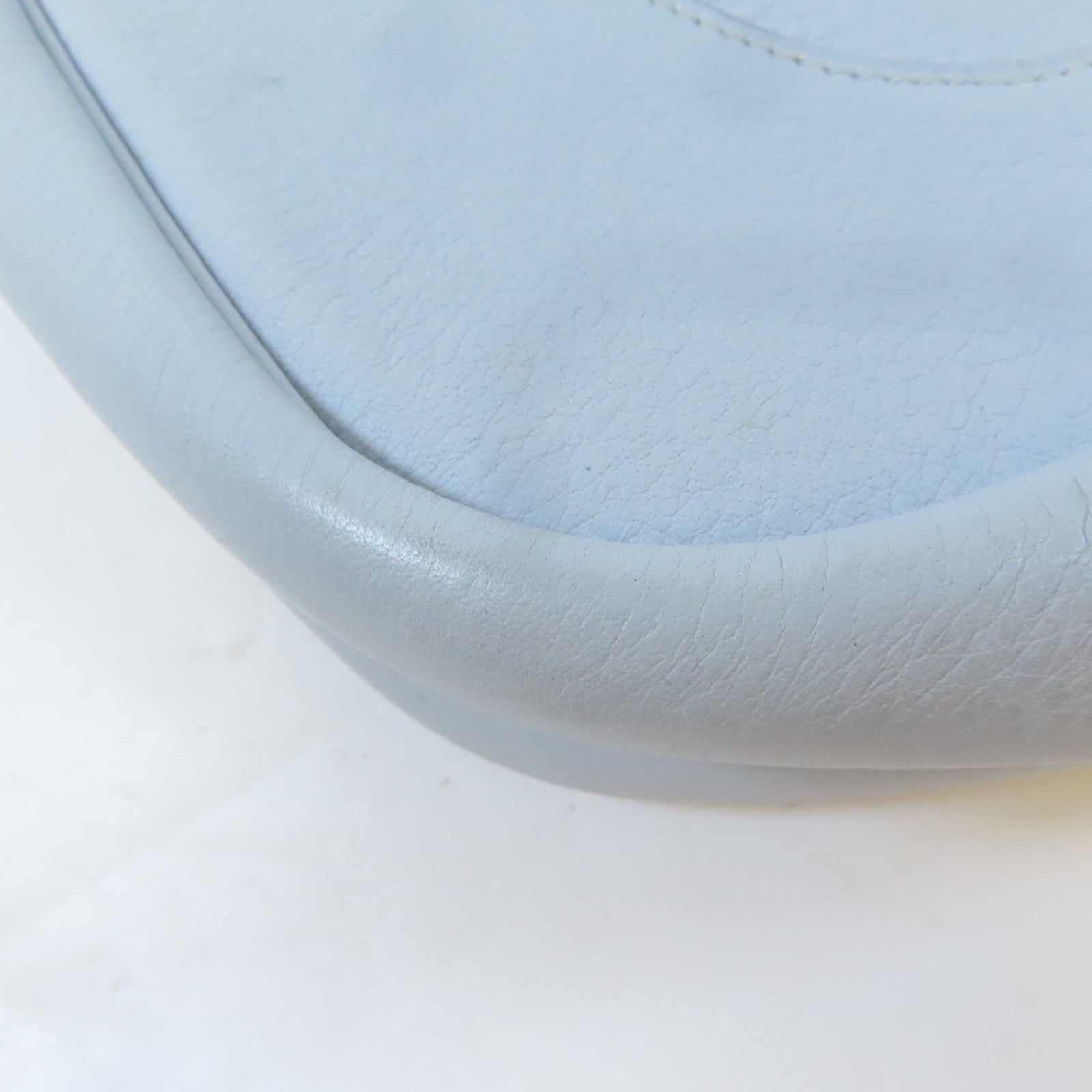 HERMES 【激減優惠】Clemence皮革Trim 35銀扣肩背袋Bleu Glacier淺藍色