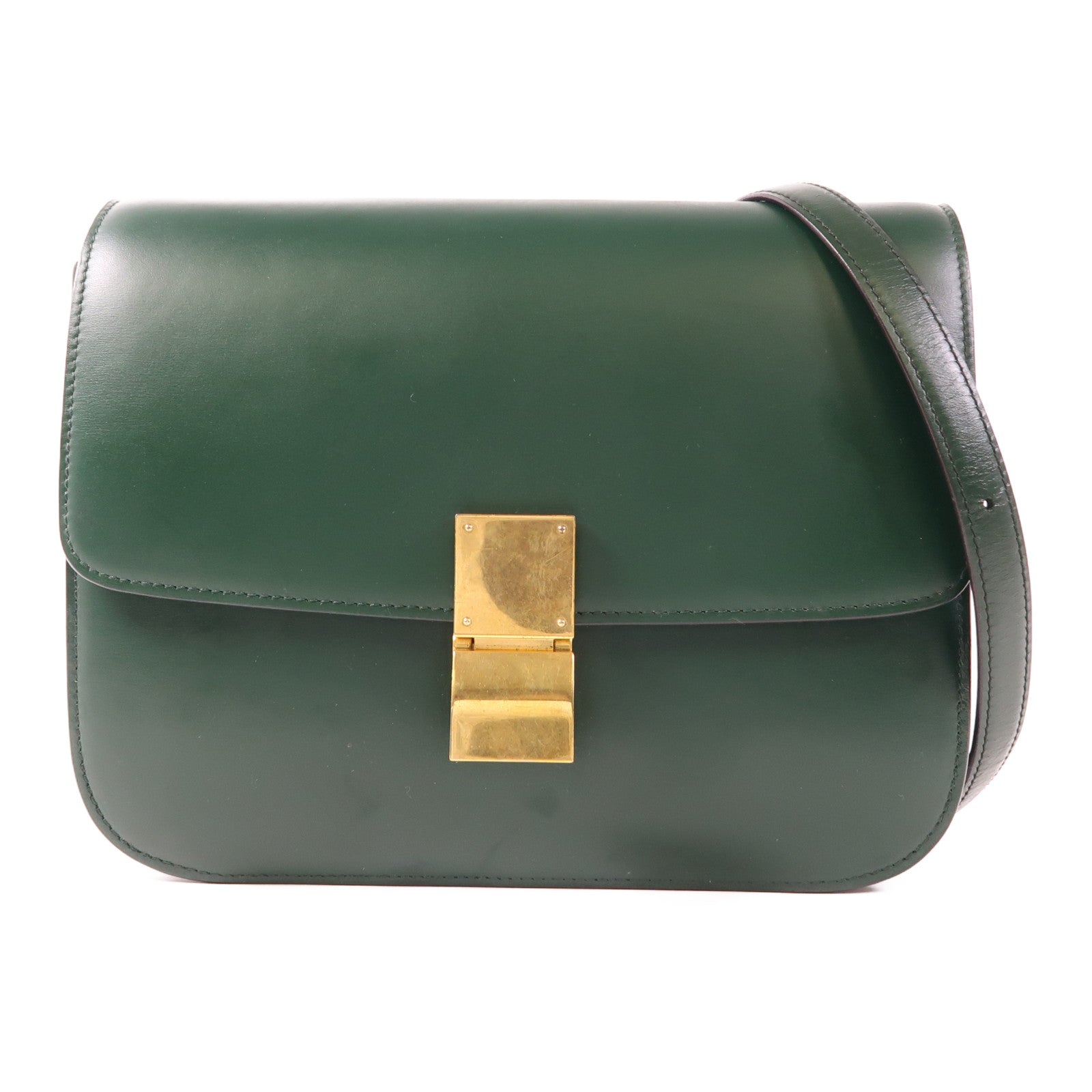 CELINE 牛皮皮革Classic Box金扣肩背袋