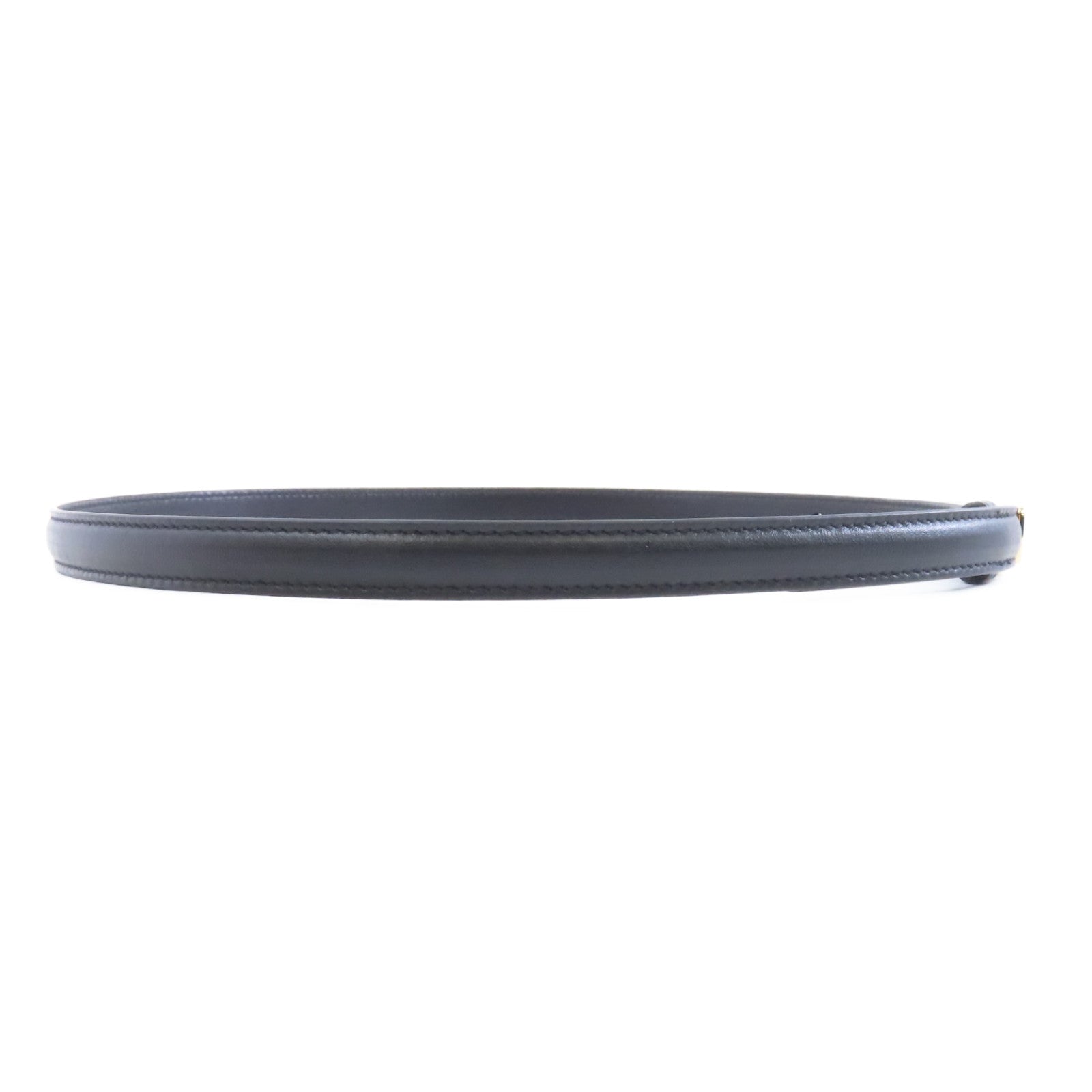 Dior 牛皮皮革Belt 75cm金扣皮帶黑色