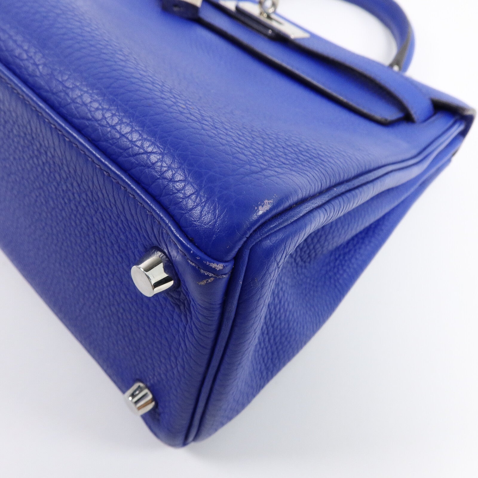 HERMES Togo皮革Kelly 28手挽肩背兩用袋Electric Blue