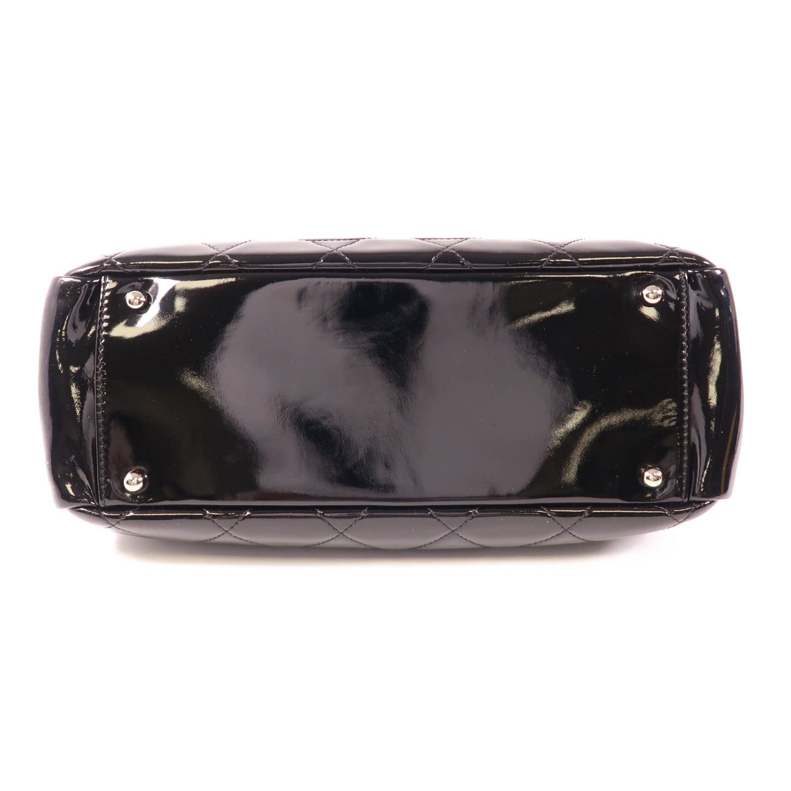 CHANEL 漆皮皮革Chain Shoulder銀扣鏈帶肩背袋