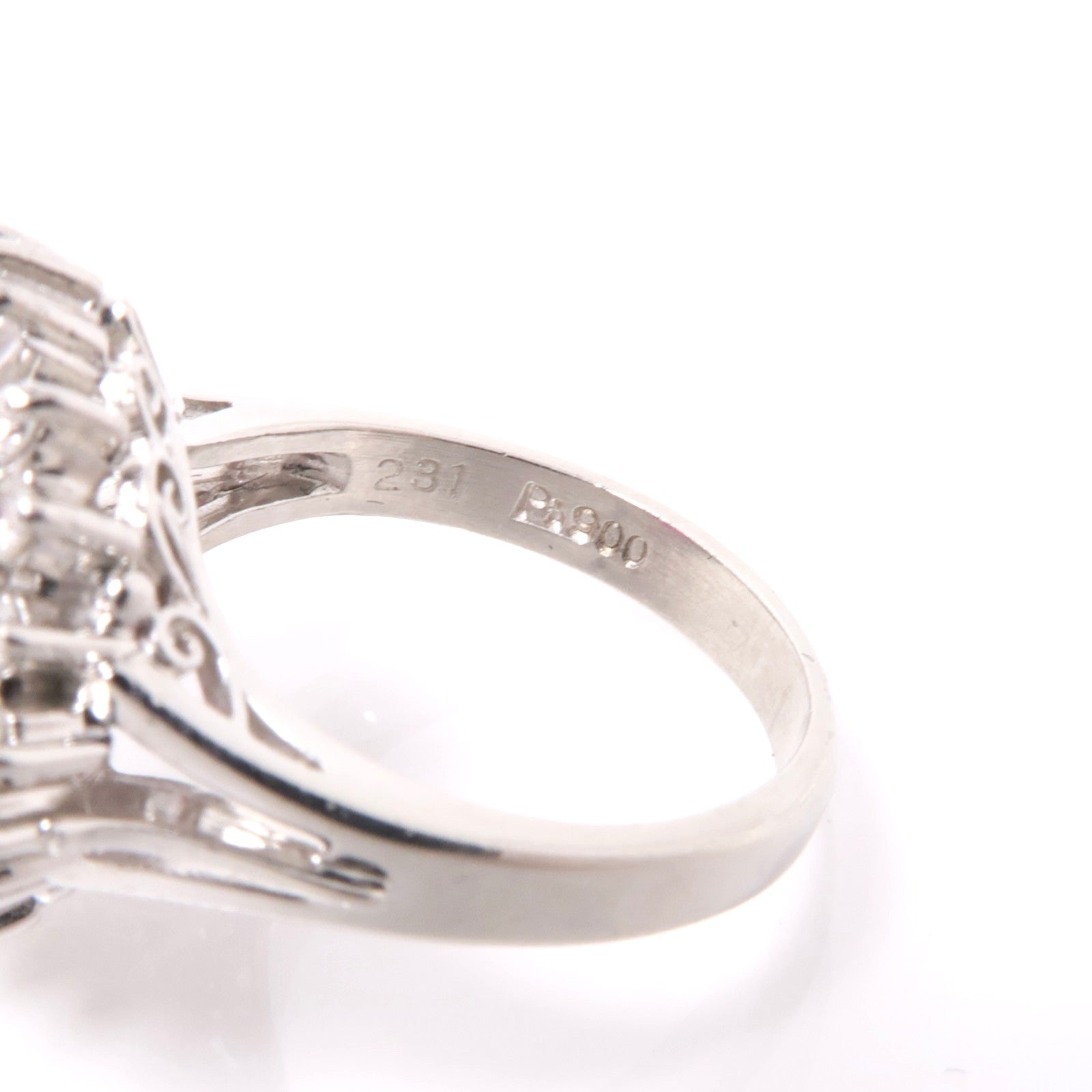 JEWELRY Ruby Diamond Ring Accessories US#4 PT900 Platinum