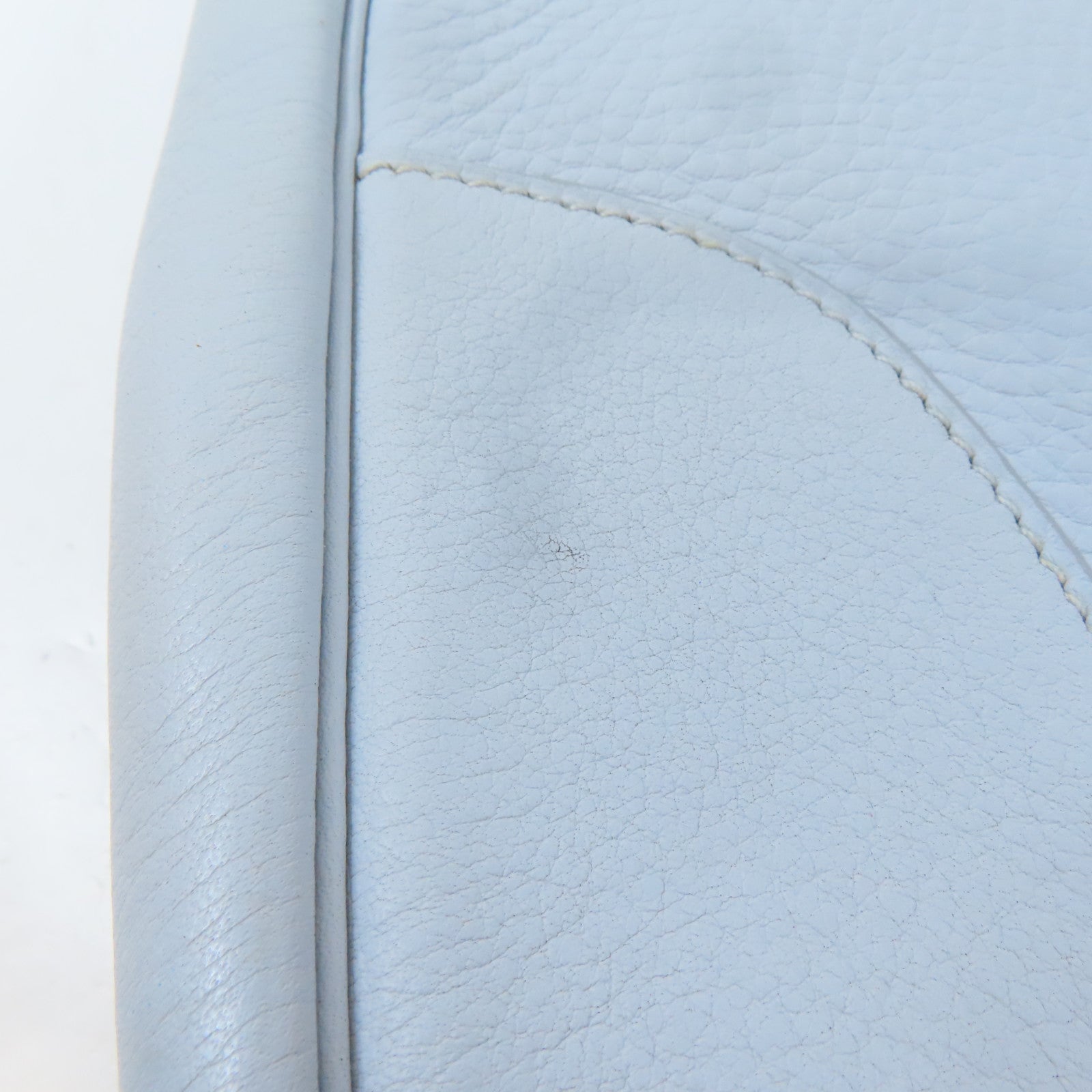 HERMES 【激減優惠】Clemence皮革Trim 35銀扣肩背袋Bleu Glacier淺藍色